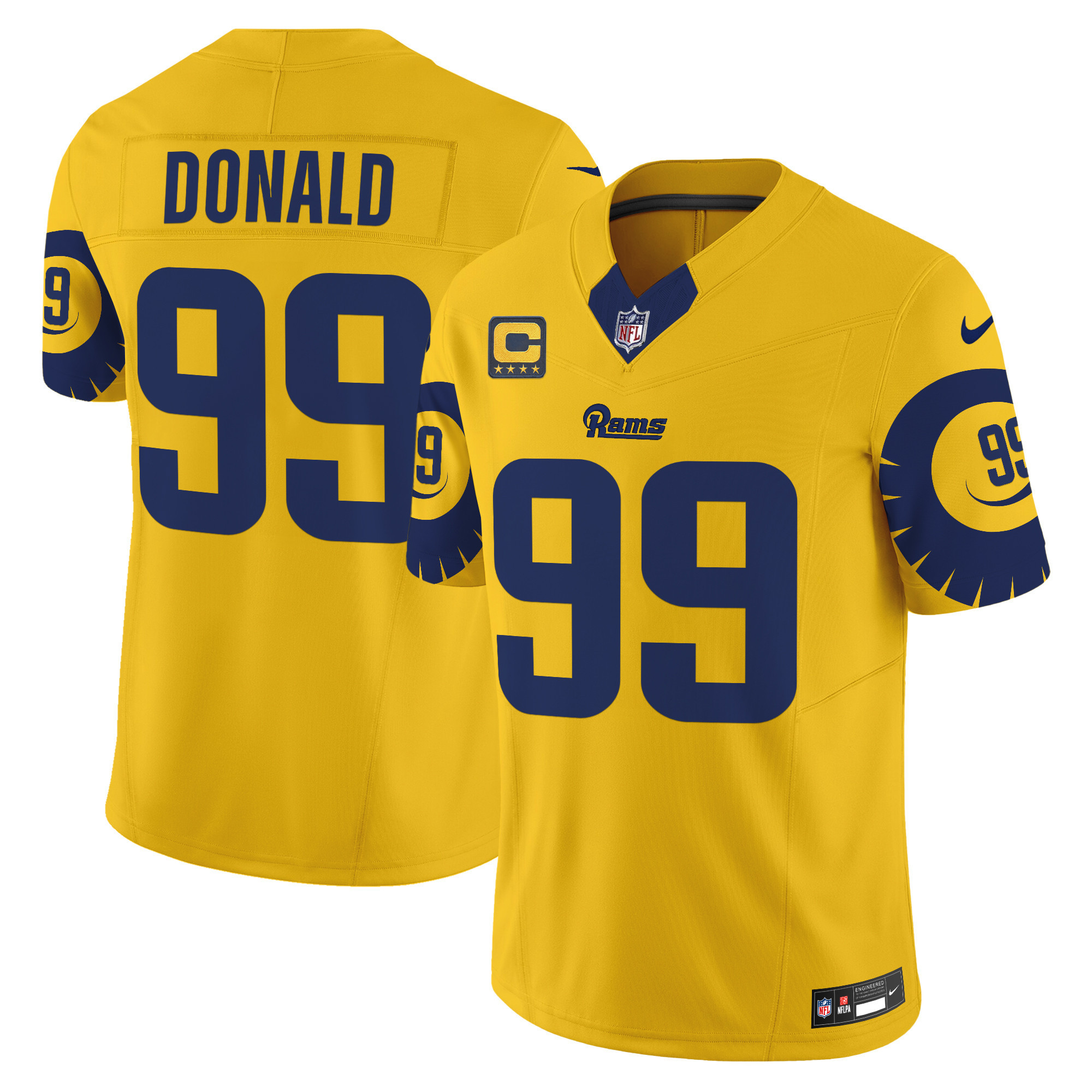 Aaron Donald Men's Los Angeles Rams Special Vapor Limited Gold Jersey - All Stitched