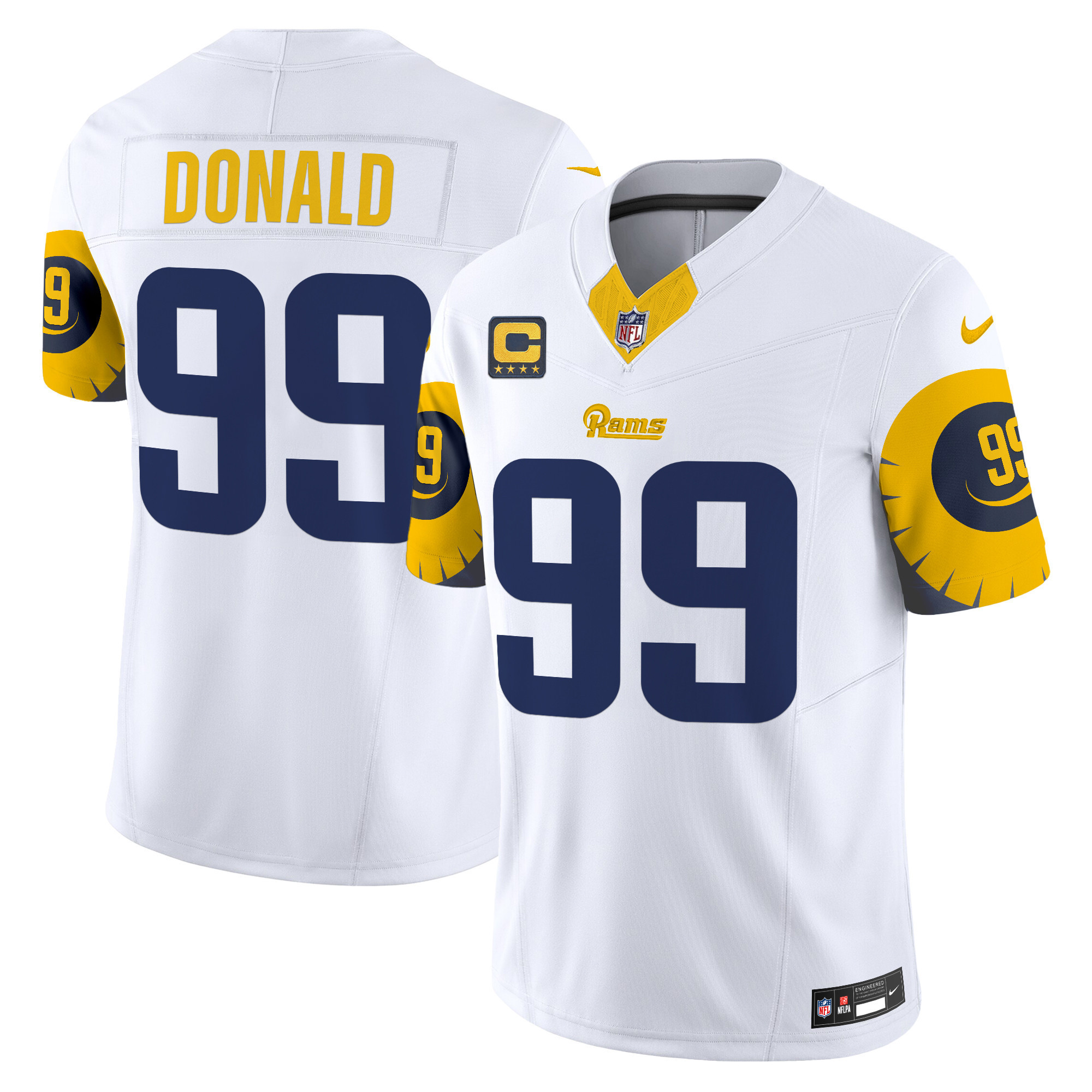 Aaron Donald Men's Los Angeles Rams Special Vapor Limited White Jersey - All Stitched