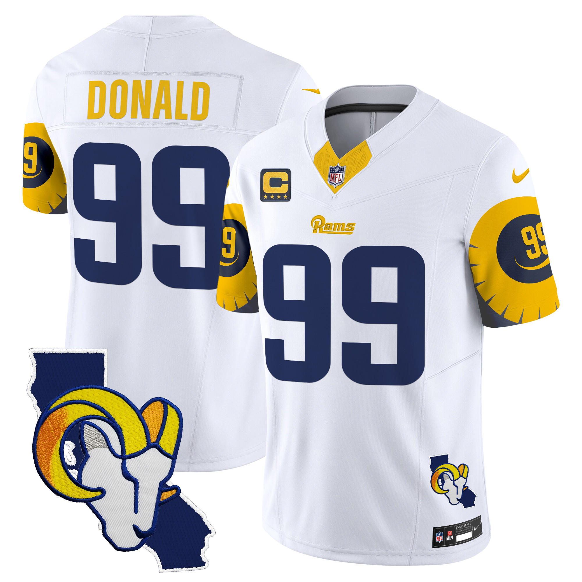 Aaron Donald Men's Los Angeles Rams Special Vapor Limited White Jersey - All Stitched