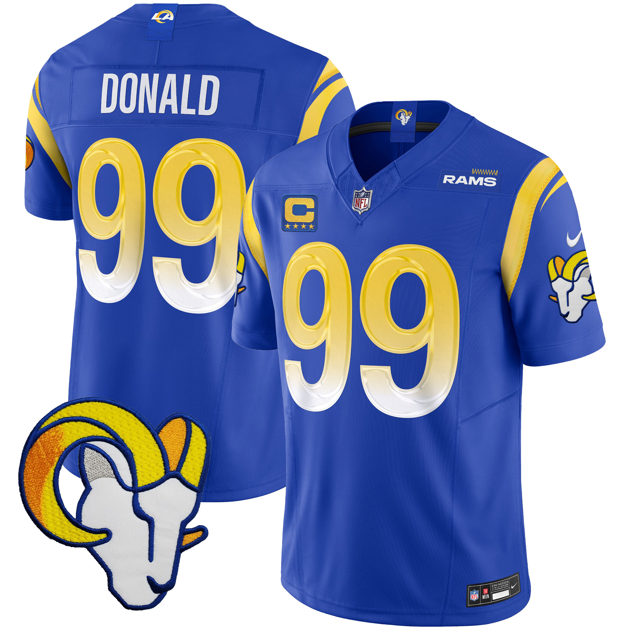 Aaron Donald Men's Los Angeles Rams Vapor Limited Royal Jersey - All Stitched