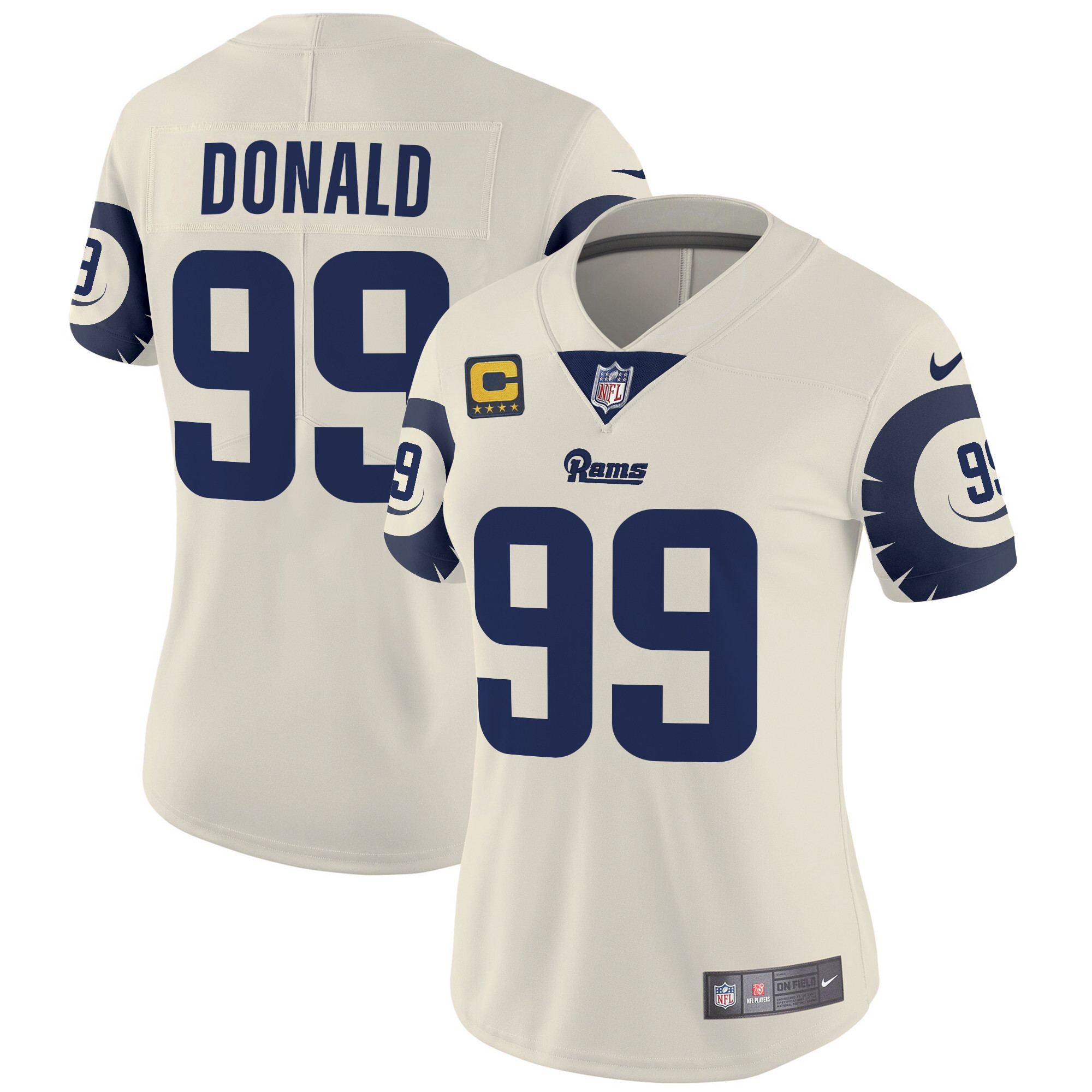 Aaron Donald Women's Los Angeles Rams Special Vapor Limited Bone Jersey - All Stitched
