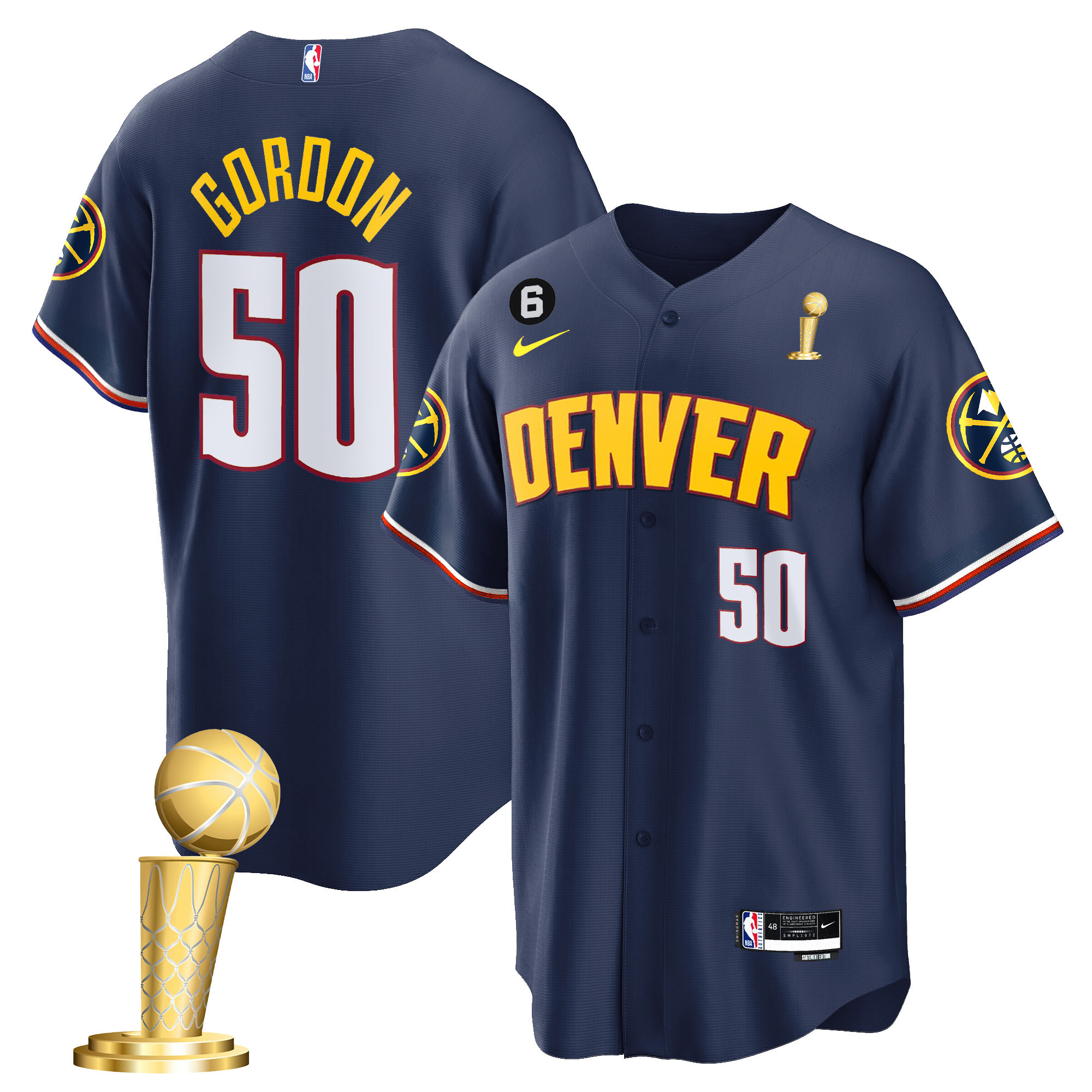Aaron Gordon Youth's Denver Nuggets 2023 Champions Cool Base Icon Jersey - All Stitched