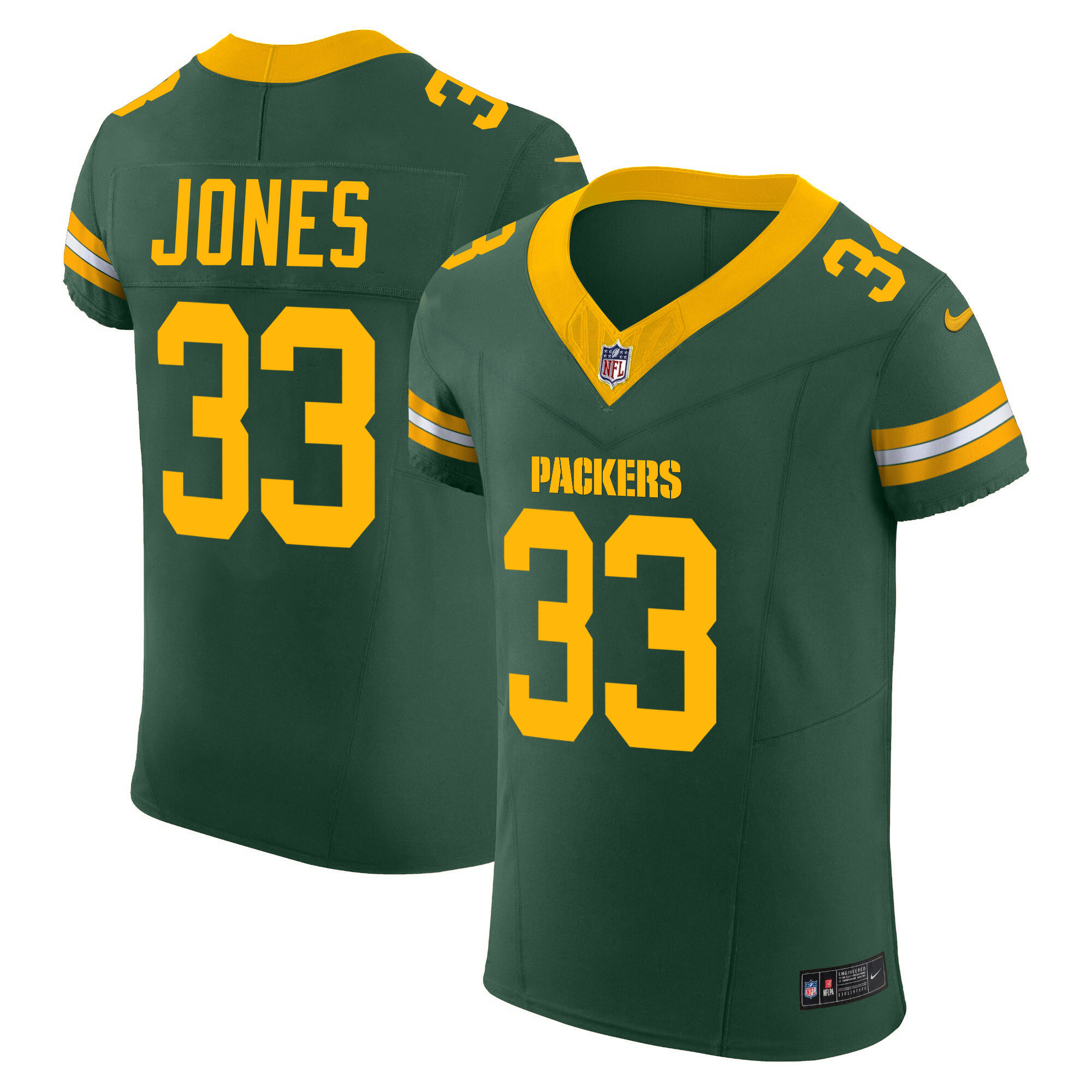 Aaron Jones Men's Green Bay Packers Vapor Elite Green Jersey - All Stitched