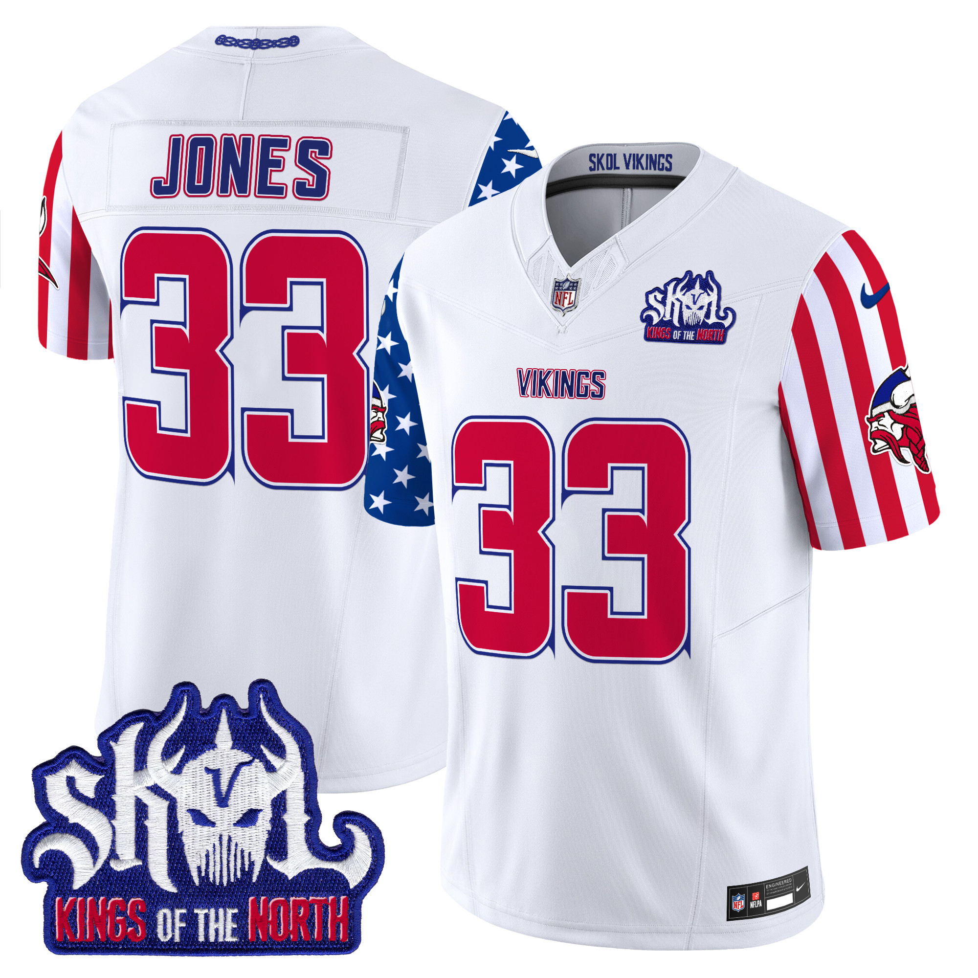 Aaron Jones Men's Minnesota Vikings American Style Vapor Limited White Jersey - All Stitched