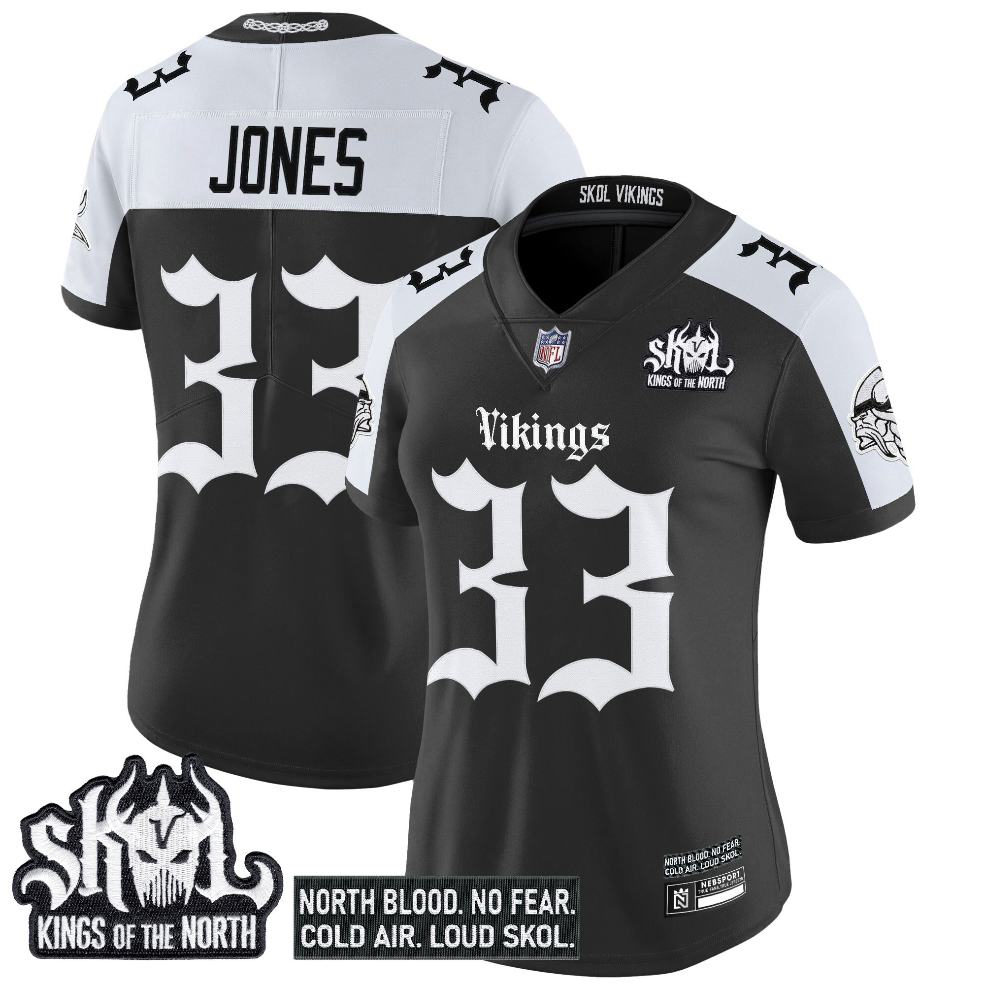 Aaron Jones Women's Minnesota Vikings 'Gothic Norseblood Edition' Vapor Limited Alternate Jersey - All Stitched