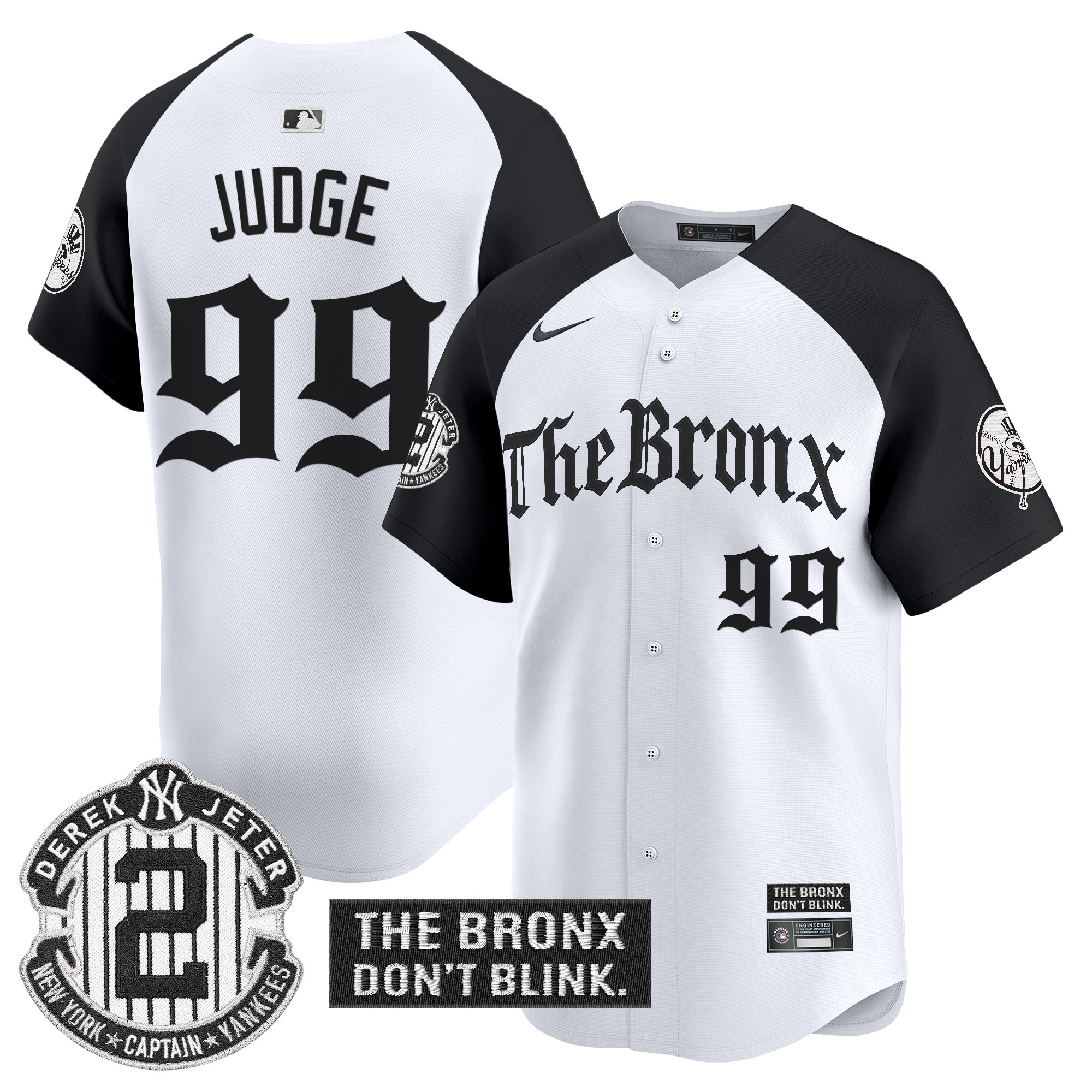 Aaron Judge Men's New York Yankees 'The Bronx - Gothic Ink Drop Edition' Vapor Premier Limited Alternate Jersey - All Stitched
