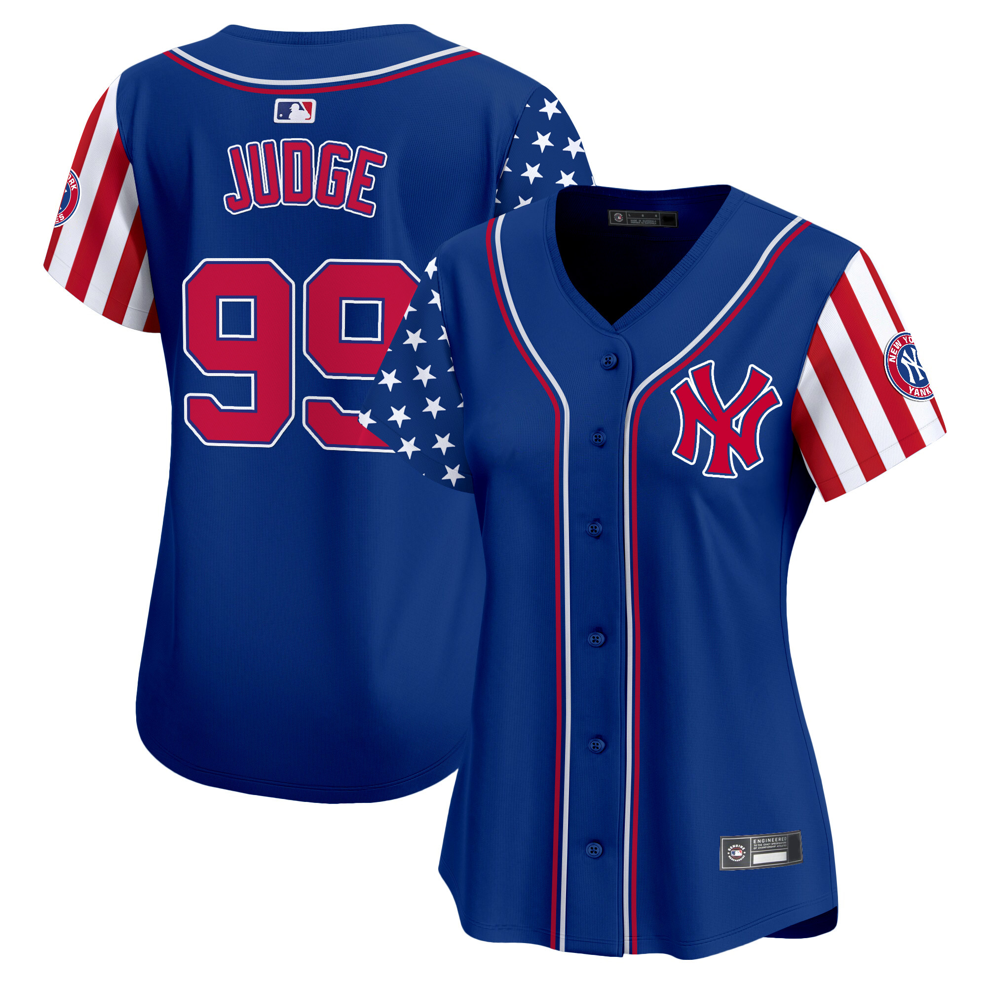 Aaron Judge Women's New York Yankees 2025 Independence Day Vapor Premier Limited Royal Jersey - All Stitched