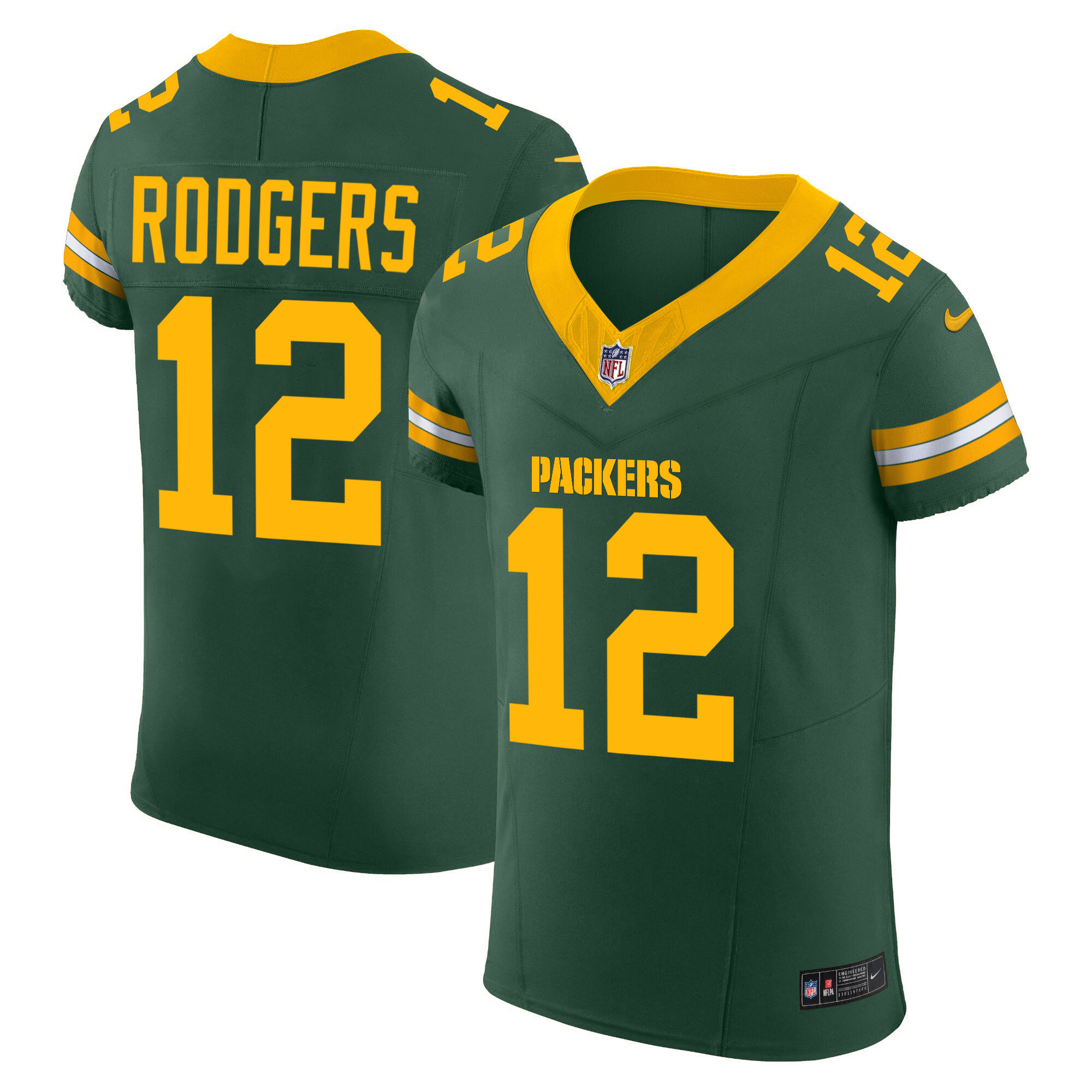 Aaron Rodgers Men's Green Bay Packers Vapor Elite Green Jersey - All Stitched