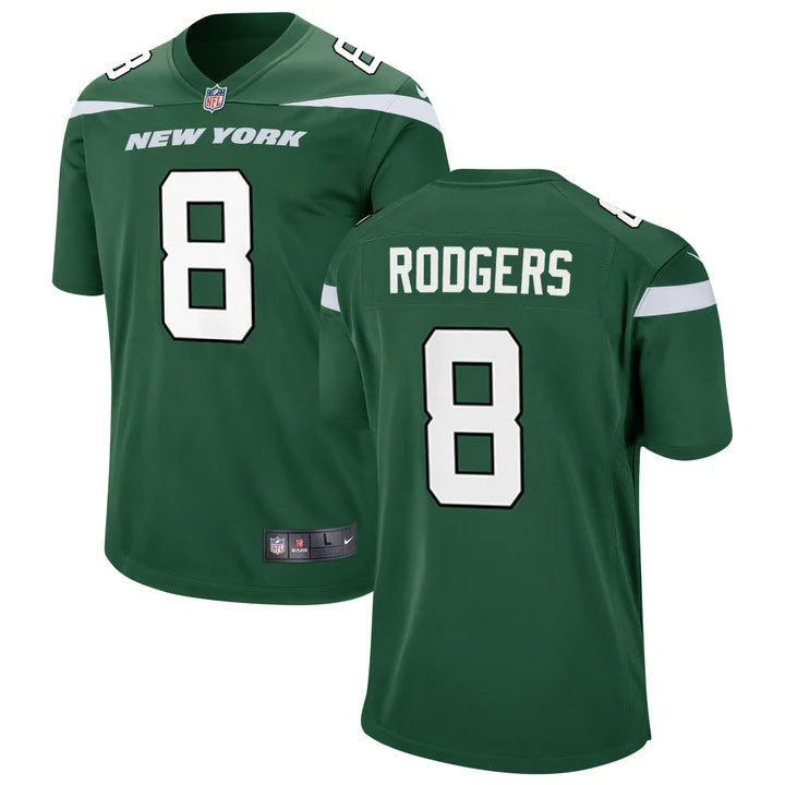 Aaron Rodgers Men's New York Jets Black Gold & White Gold Vapor Limited - All Stitched Game Jersey - All Stitched