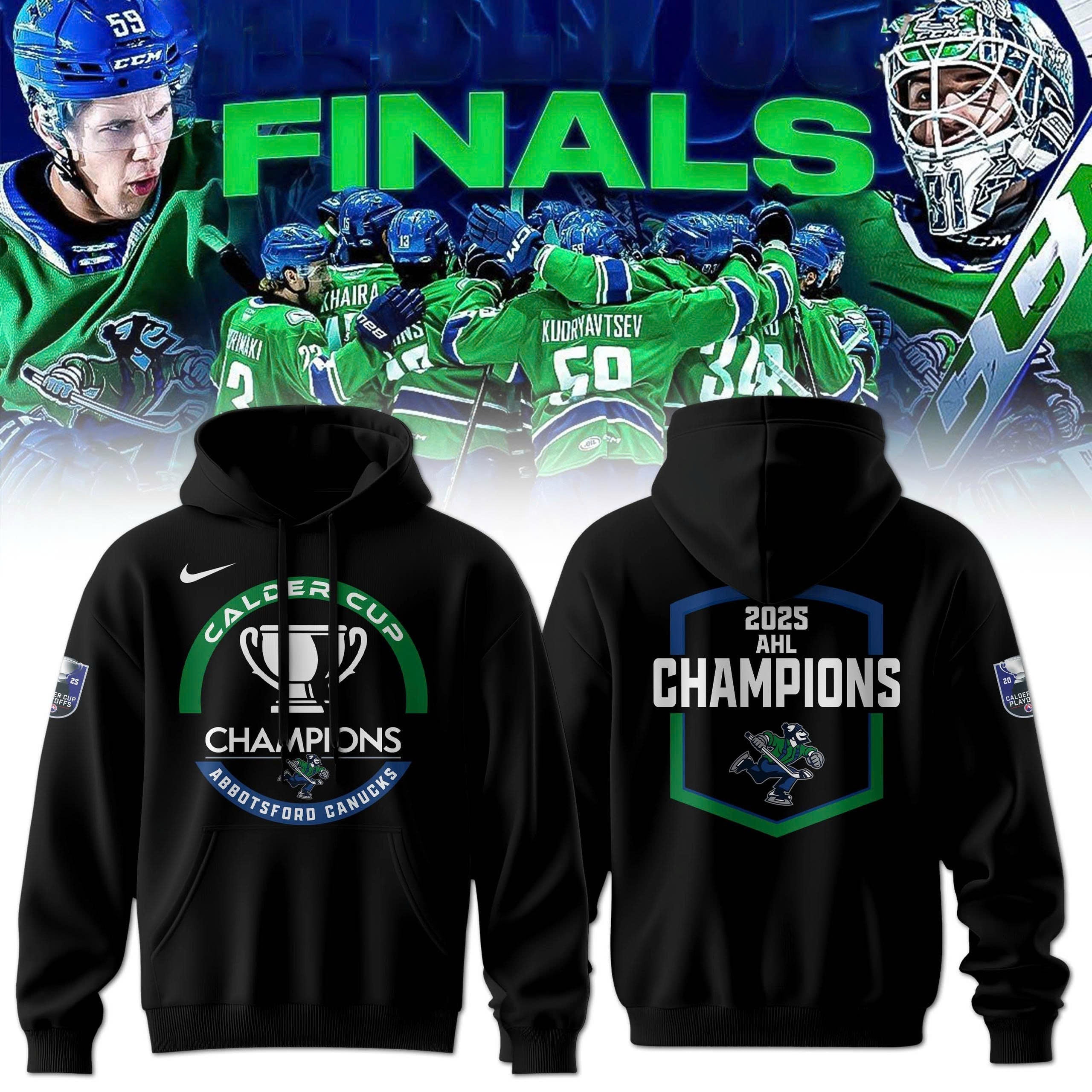 Abbotsford Canucks Calder Cup Champions 2025 Hoodie
