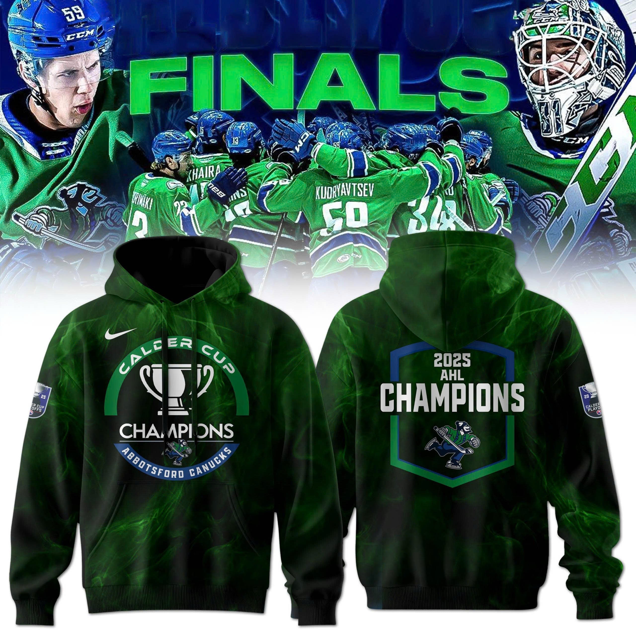 Abbotsford Canucks Calder Cup Champions 2025 Hoodie