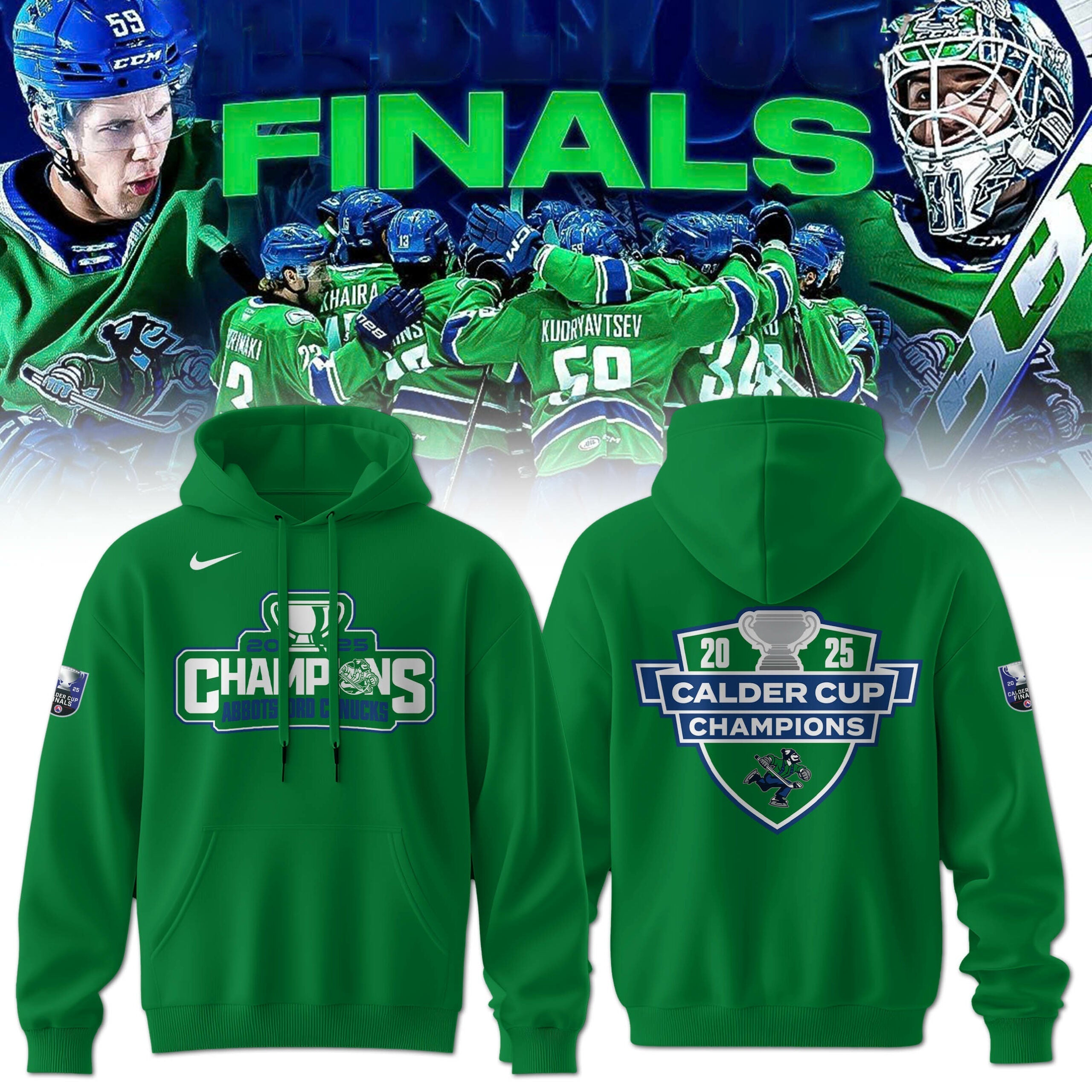 Abbotsford Canucks Calder Cup Champions 2025 Hoodie