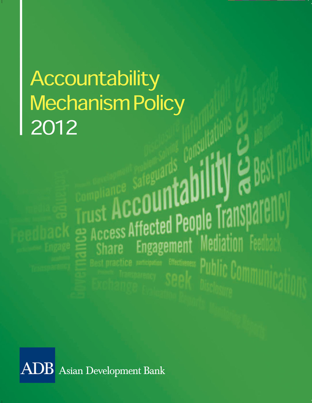 Accountability Mechanism Policy 2012 1st Edition - (PDF/EPUB Version)