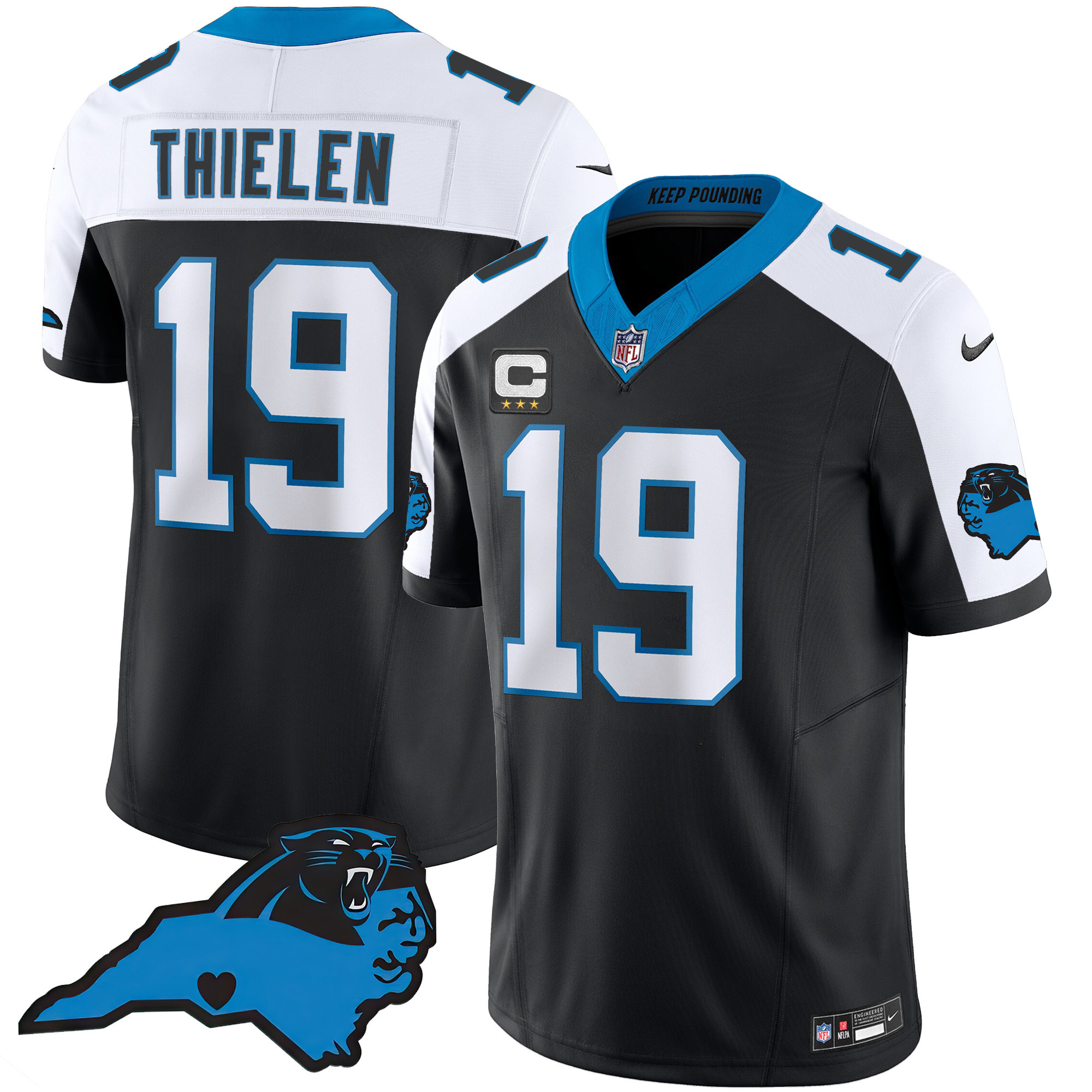 Adam Thielen Men's Carolina Panthers Vapor Limited Black Alternate Jersey - All Stitched