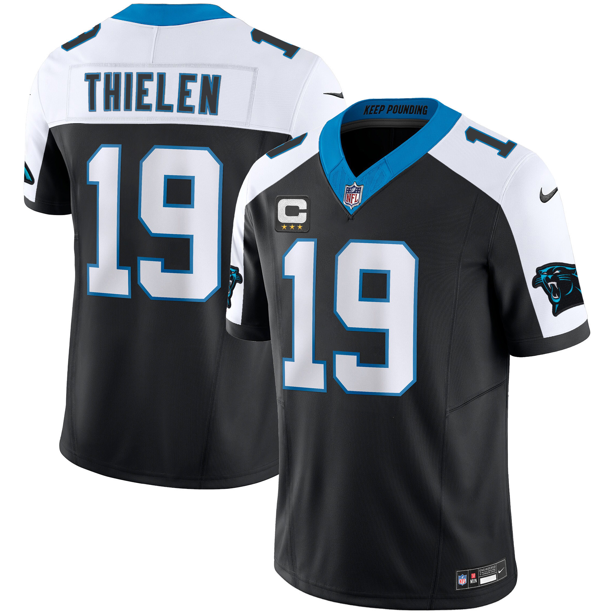 Adam Thielen Men's Carolina Panthers Vapor Limited Black Alternate Jersey - All Stitched