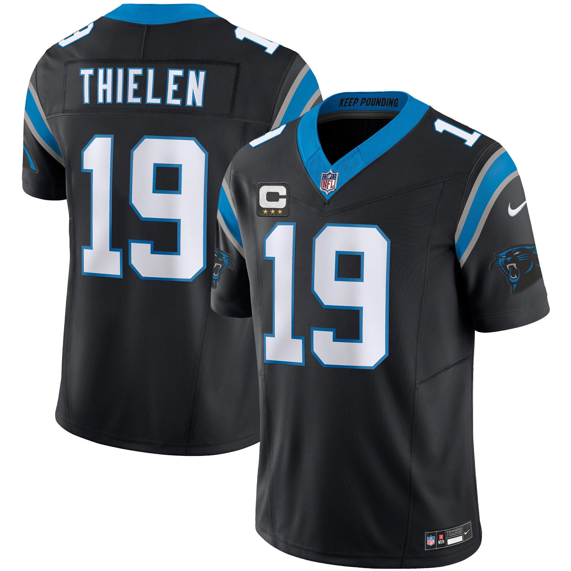 Adam Thielen Men's Carolina Panthers Vapor Limited Black Jersey - All Stitched