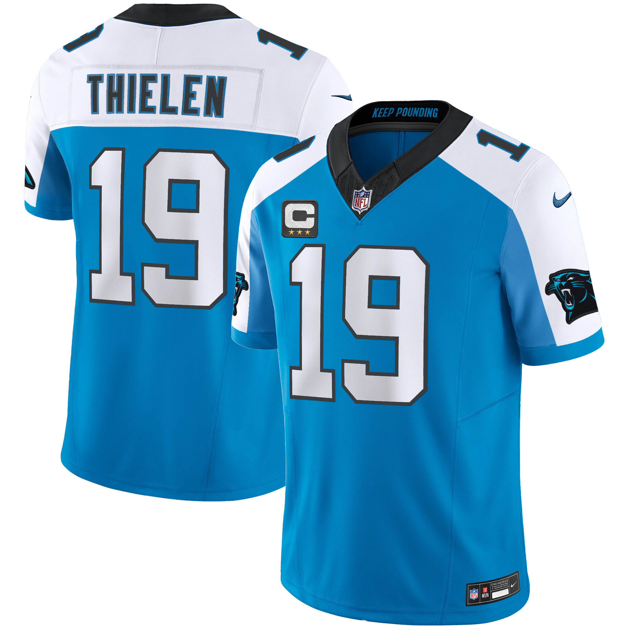 Adam Thielen Men's Carolina Panthers Vapor Limited Blue Alternate Jersey - All Stitched