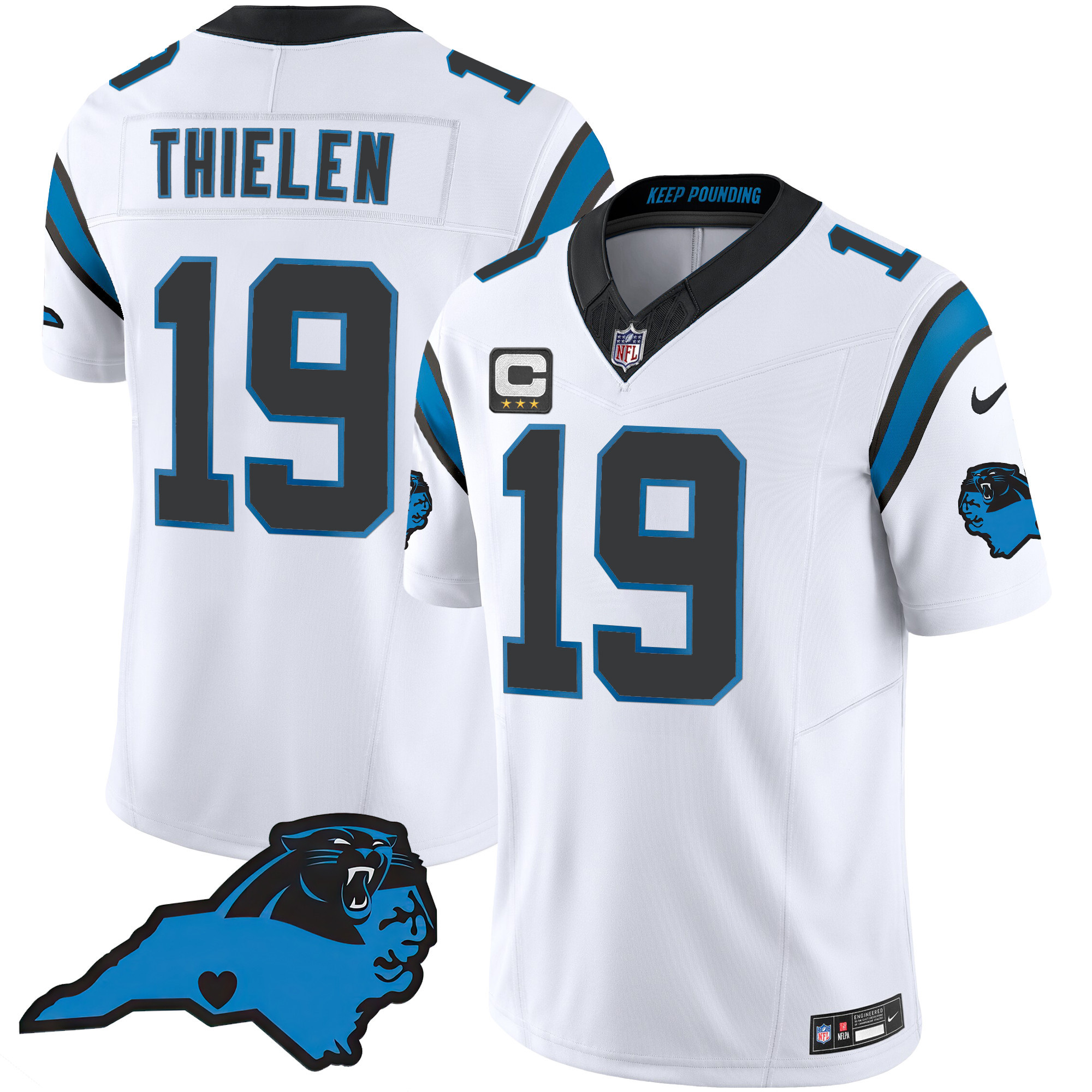 Adam Thielen Men's Carolina Panthers Vapor Limited White Jersey - All Stitched