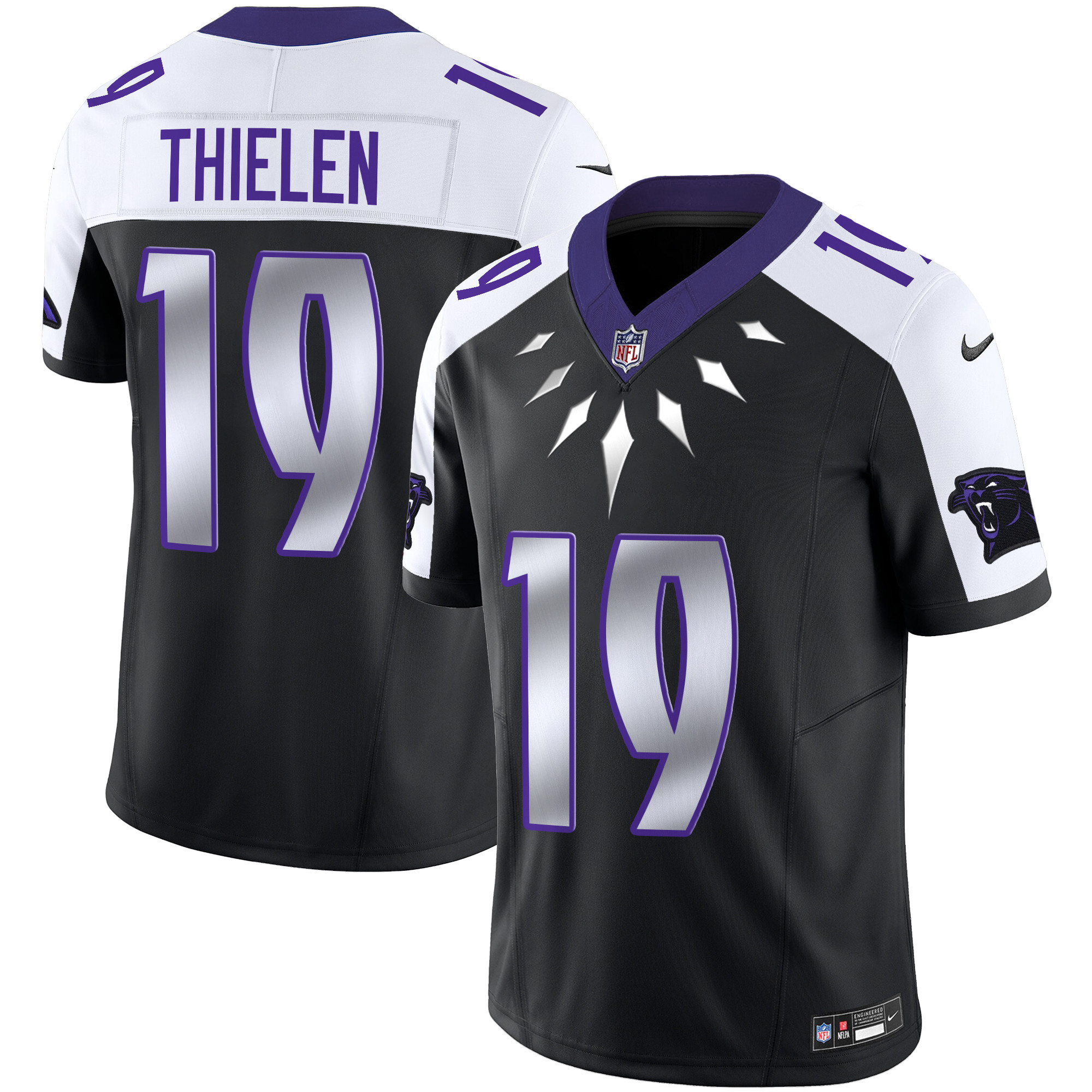 Adam Thielen Men's Carolina Panthers Wakanda Vapor Limited Black Alternate Jersey - All Stitched