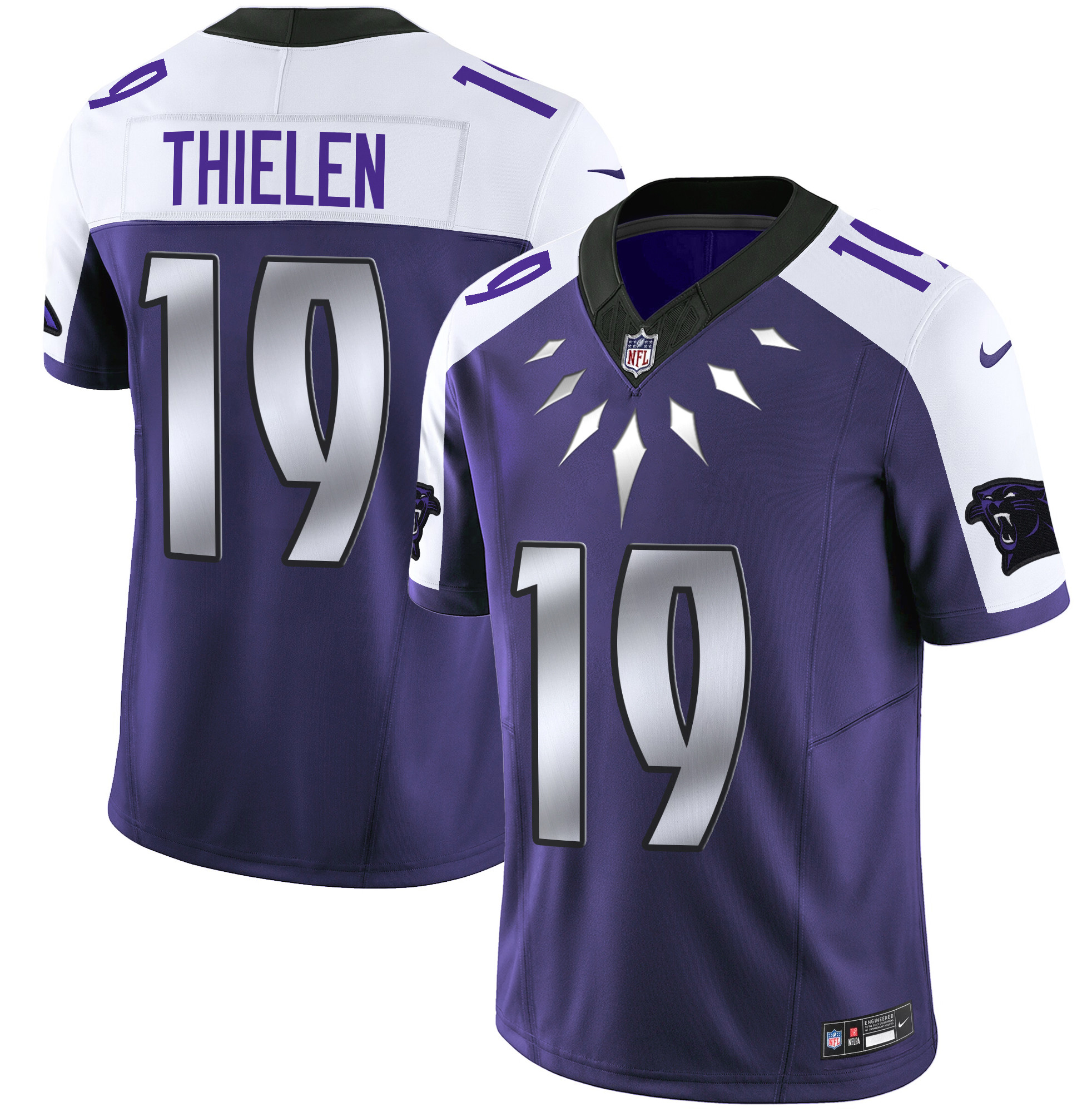 Adam Thielen Men's Carolina Panthers Wakanda Vapor Limited Purple Alternate Jersey - All Stitched