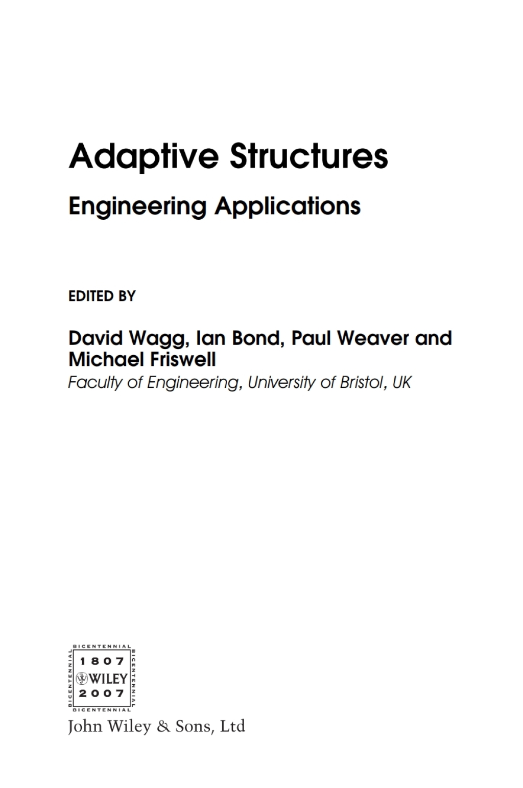 Adaptive Structures Engineering Applications 1st Edition â€“ PDF/EPUB Version Downloadable