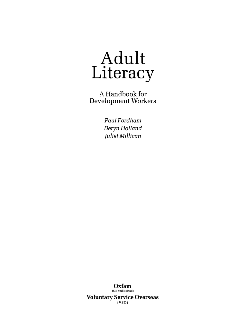 Adult Literacy  â€“ PDF/EPUB Version Downloadable