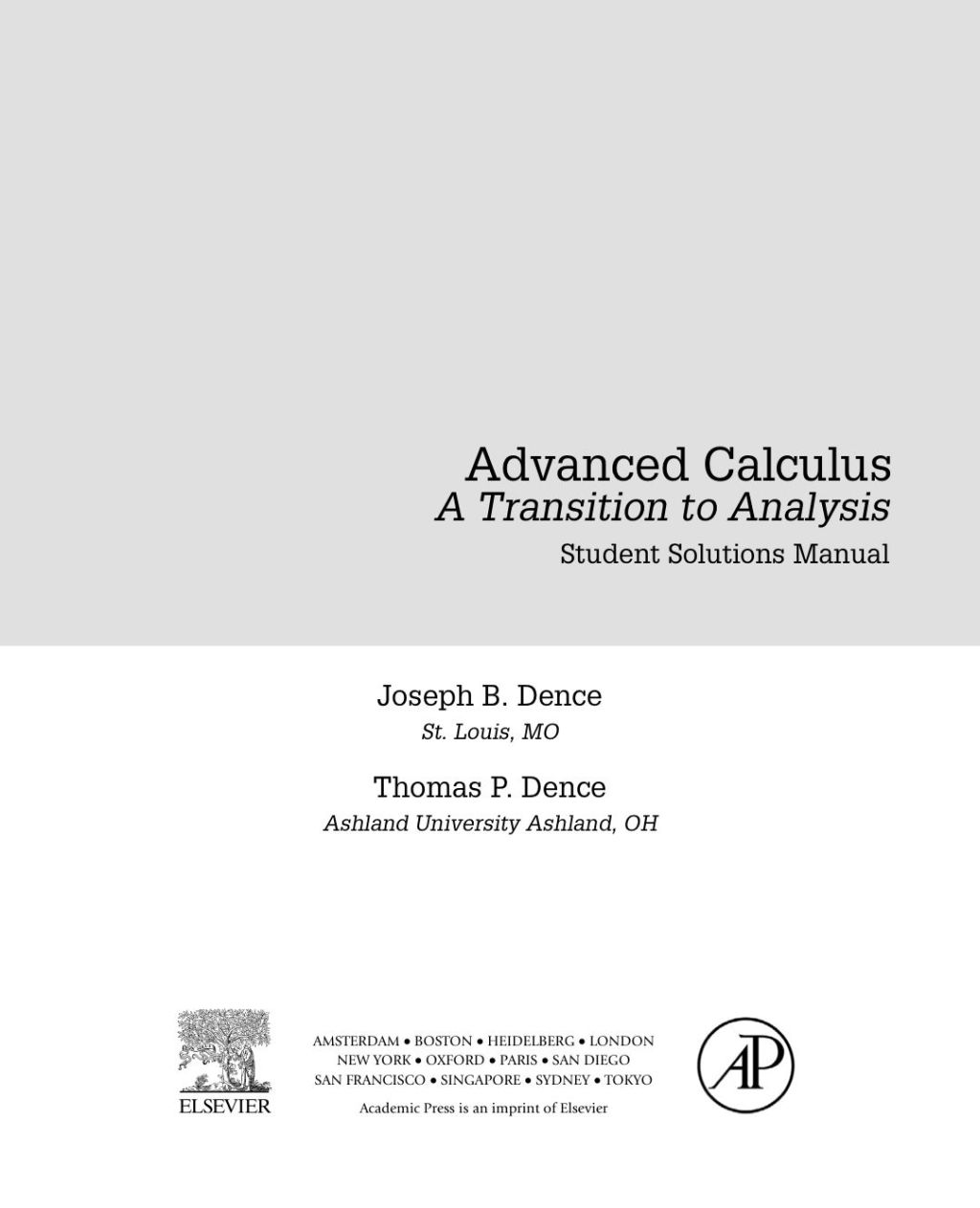 Advanced Calculus: A Transition to Analysis, Student Solutions Manual (e-only) - (PDF/EPUB Version)