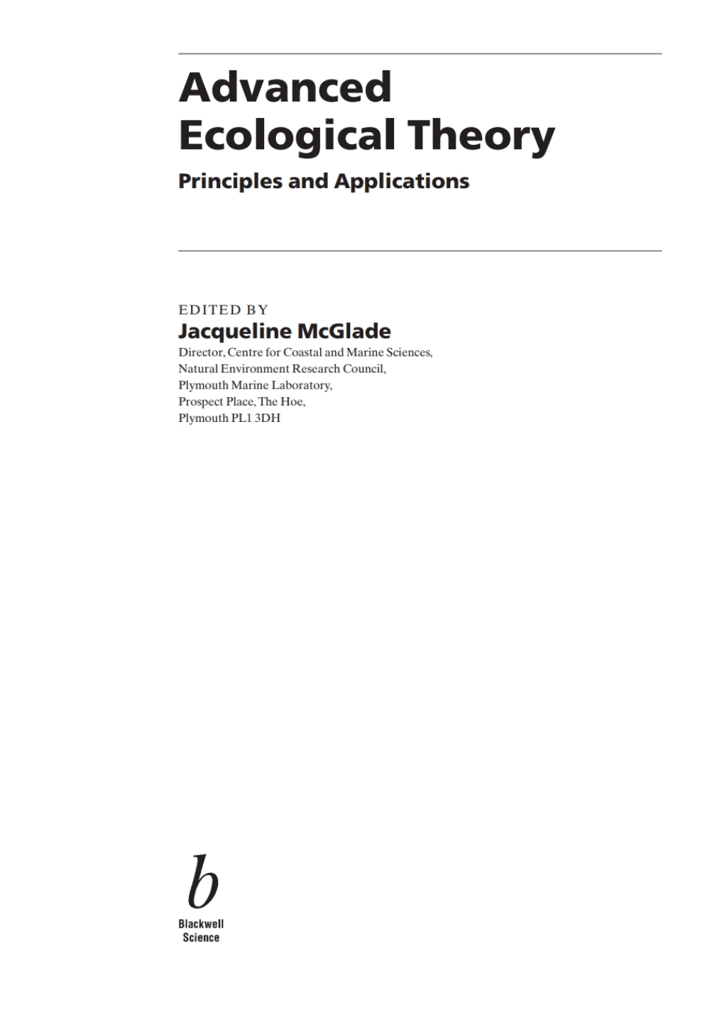 Advanced Ecological Theory Principles and Applications 1st Edition â€“ PDF/EPUB Version Downloadable