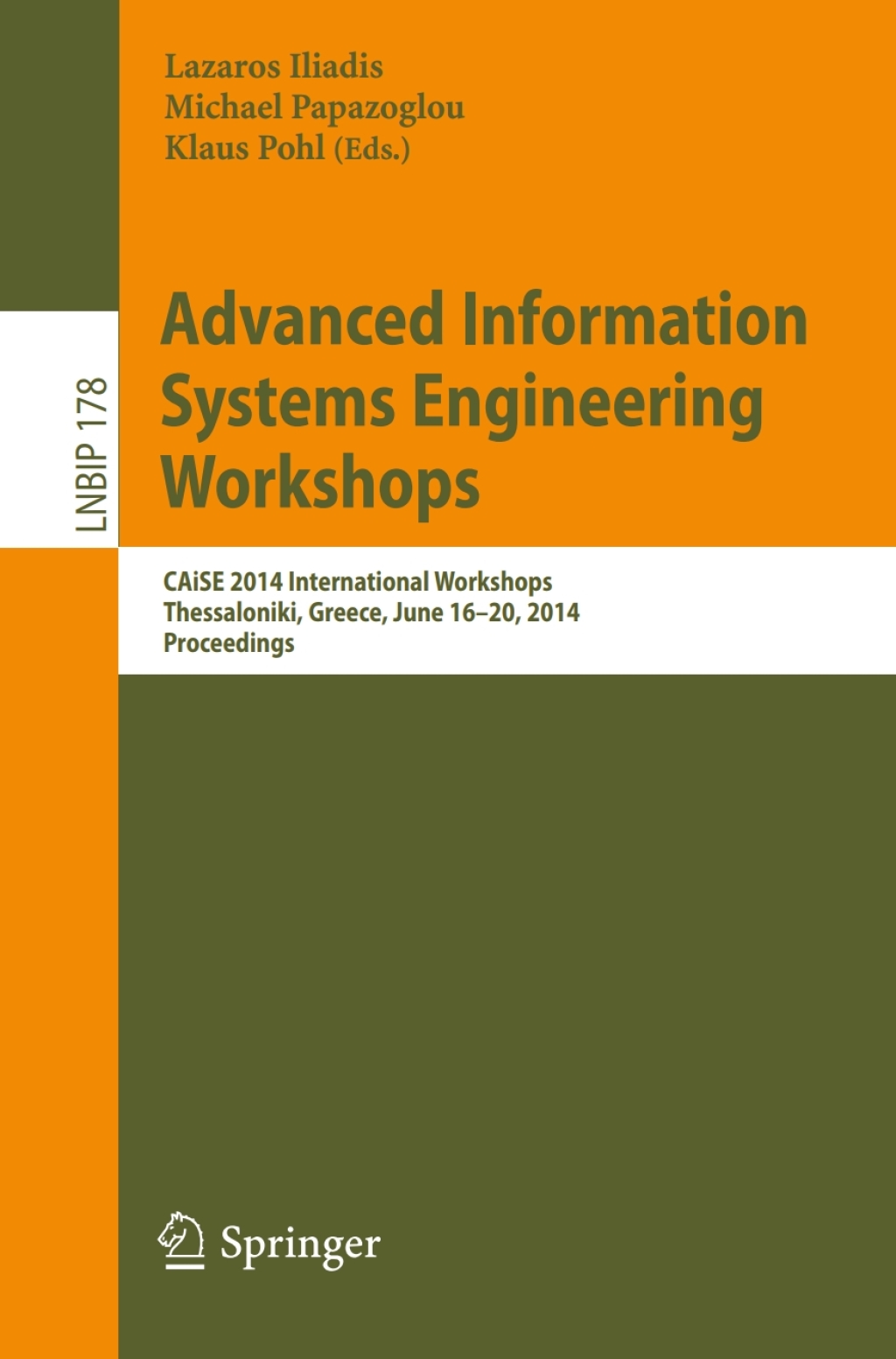 Advanced Information Systems Engineering Workshops CAiSE 2014 ...