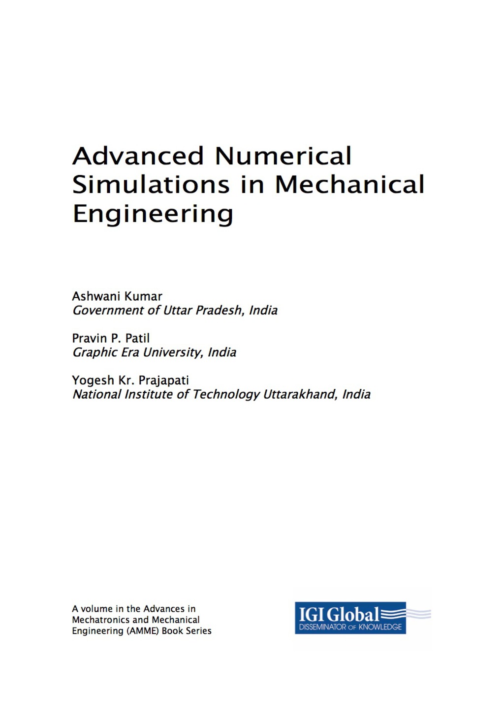 Advanced Numerical Simulations in Mechanical Engineering â€“ PDF/EPUB Version Downloadable