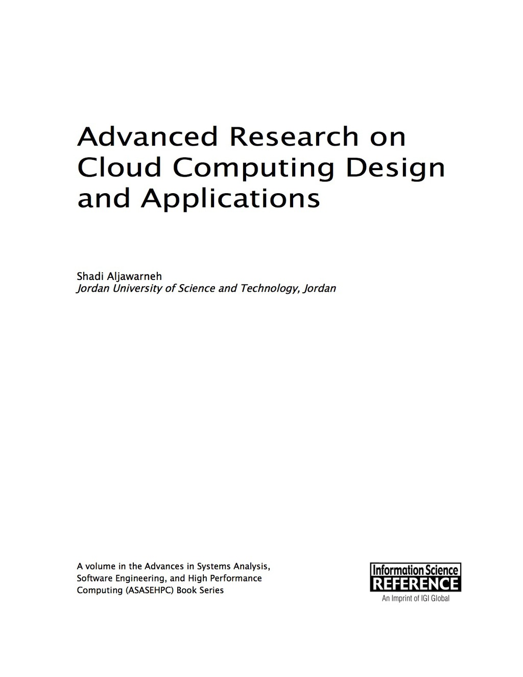 Advanced Research on Cloud Computing Design and Applications â€“ PDF/EPUB Version Downloadable