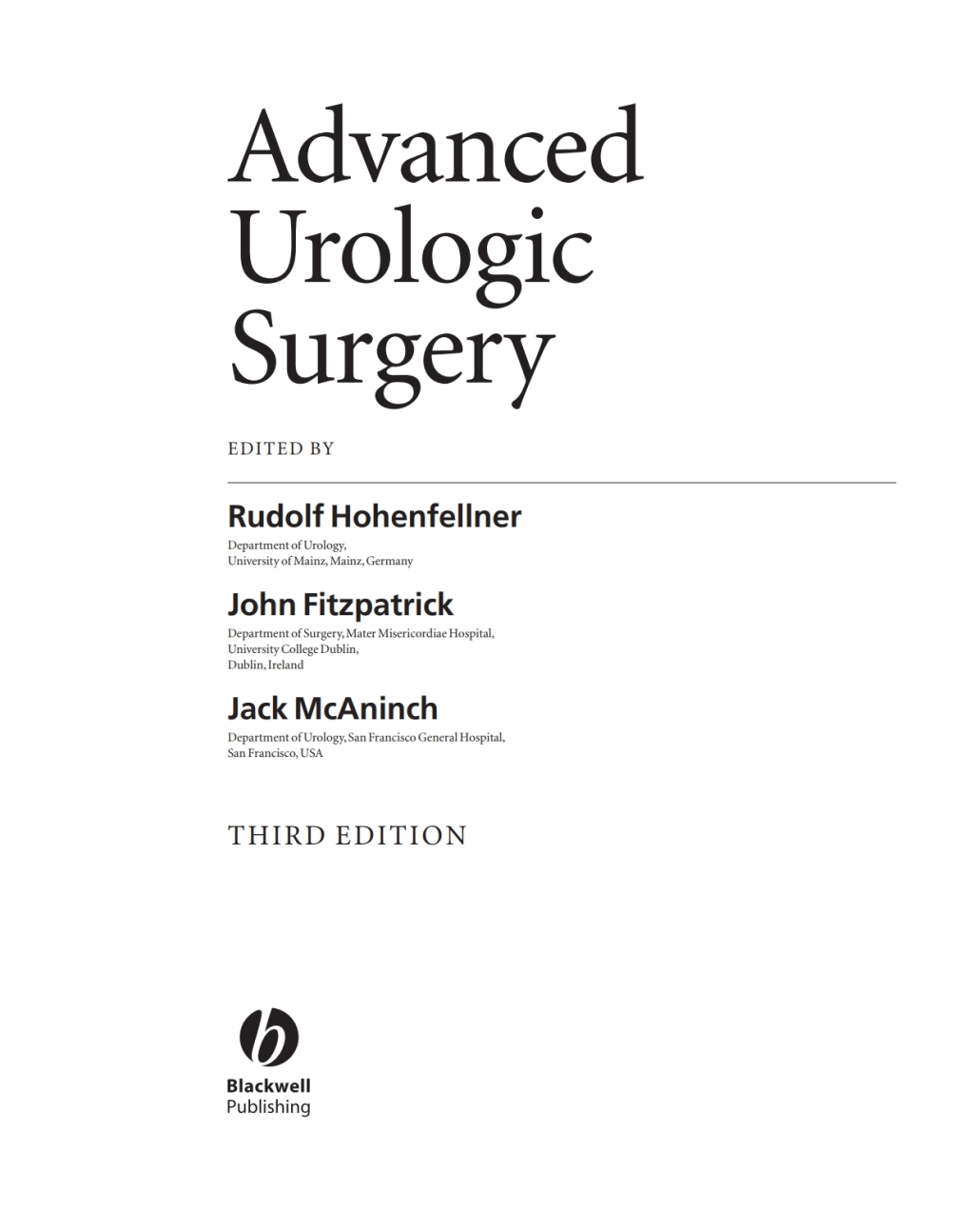 Advanced Urologic Surgery 3rd Edition â€“ PDF/EPUB Version Downloadable