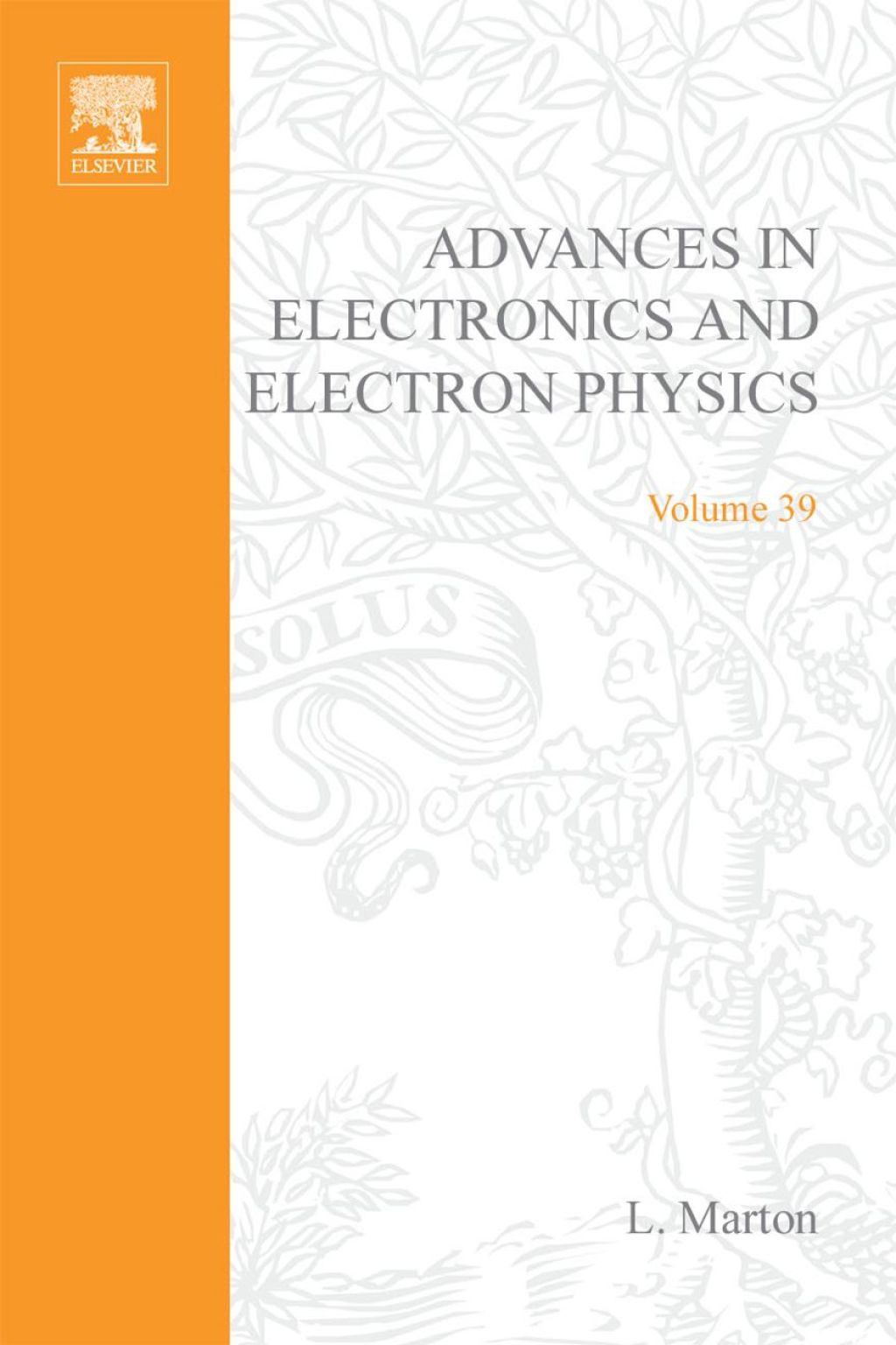 ADVANCES ELECTRONC &ELECTRON PHYSICS V39  â€“ PDF/EPUB Version Downloadable