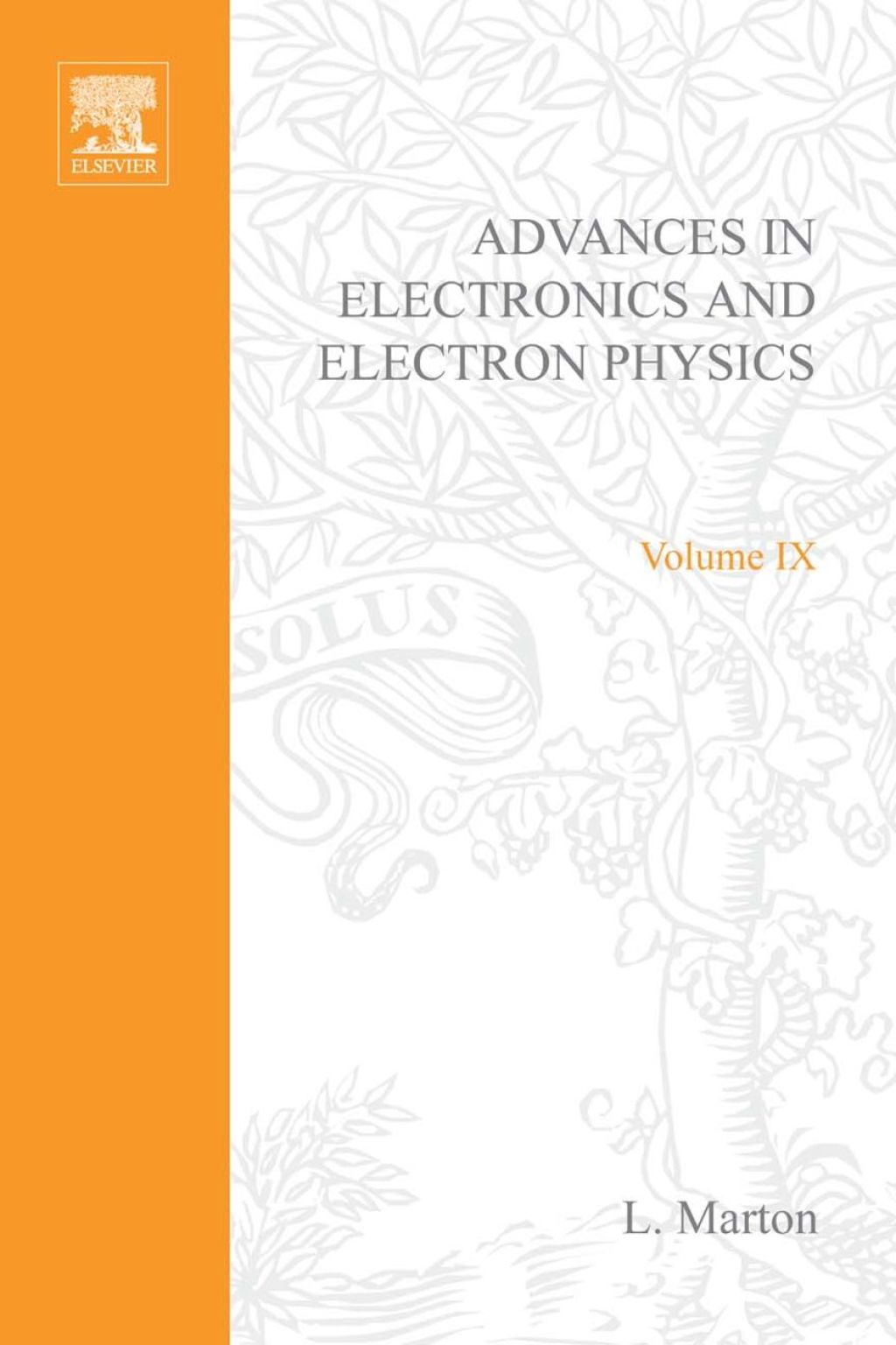 ADVANCES ELECTRONIC &ELECTRON PHYSICS V9  â€“ PDF/EPUB Version Downloadable