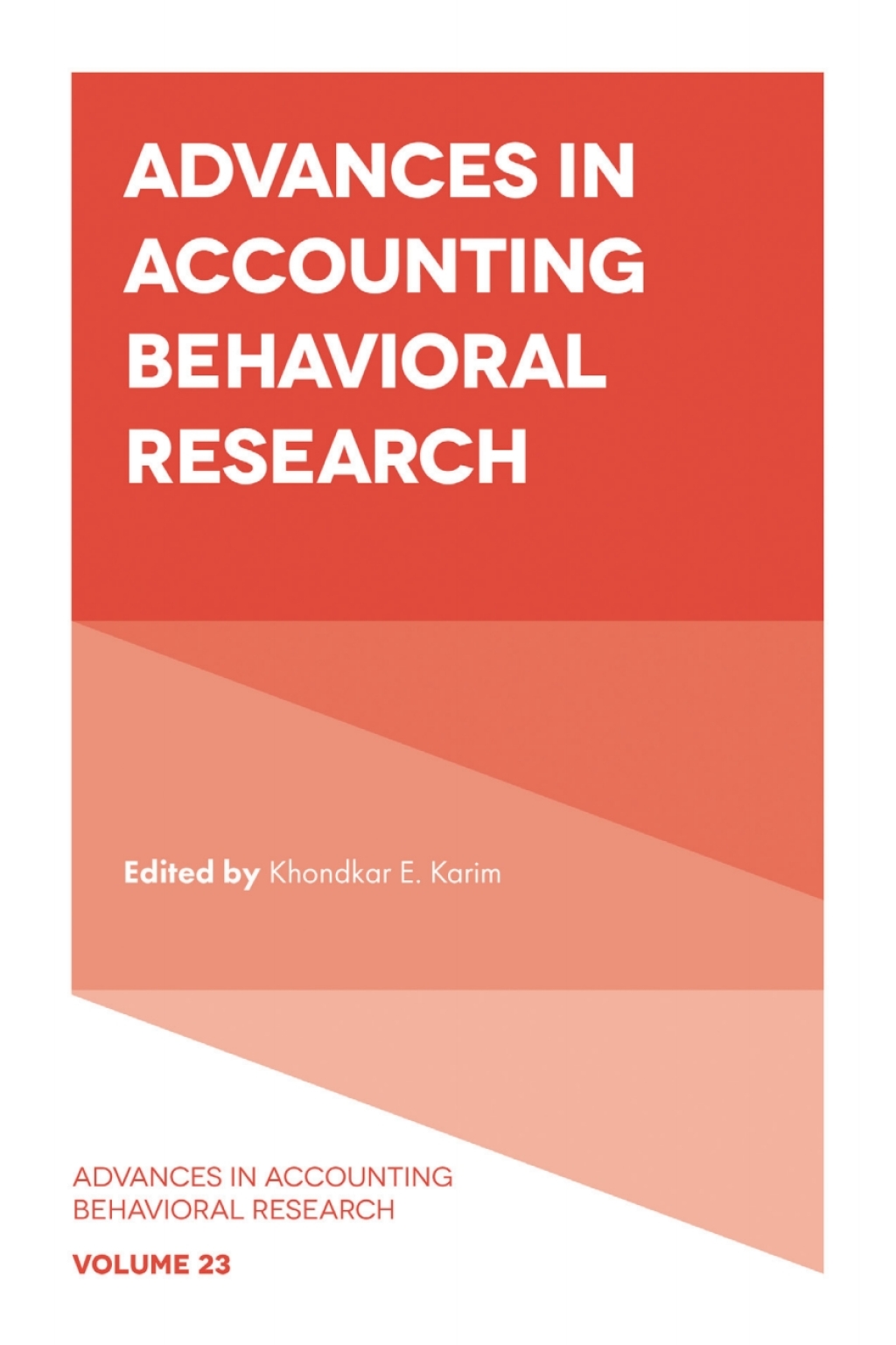 Advances in Accounting Behavioral Research â€“ PDF/EPUB Version Downloadable