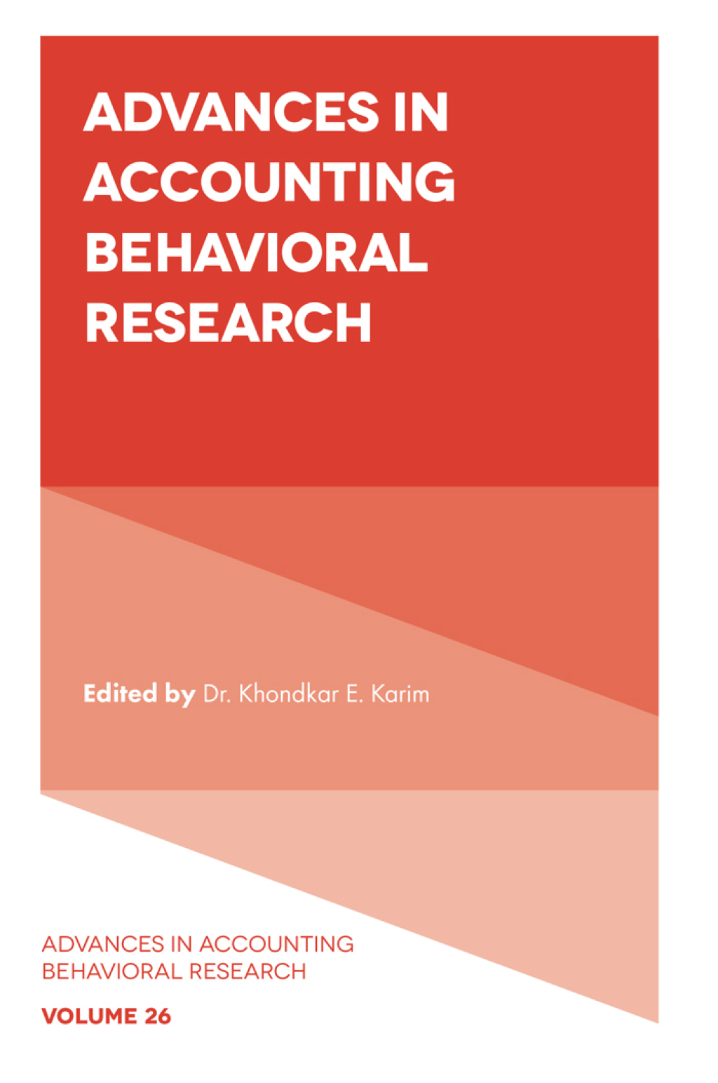 Advances in Accounting Behavioral Research â€“ PDF/EPUB Version Downloadable