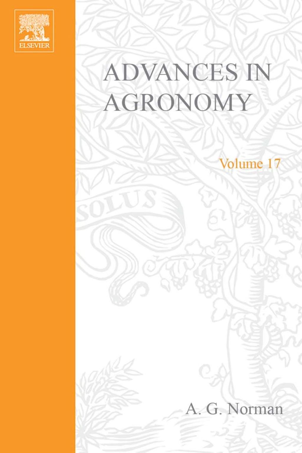 ADVANCES IN AGRONOMY VOLUME 17  â€“ PDF/EPUB Version Downloadable