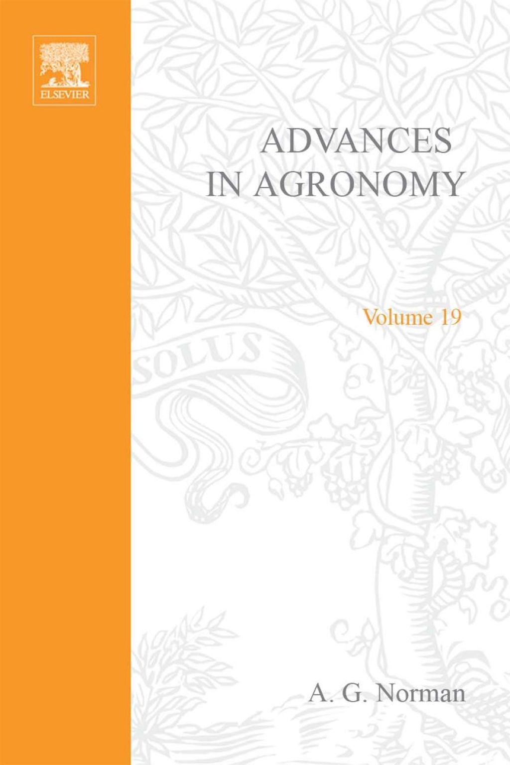 ADVANCES IN AGRONOMY VOLUME 19  â€“ PDF/EPUB Version Downloadable