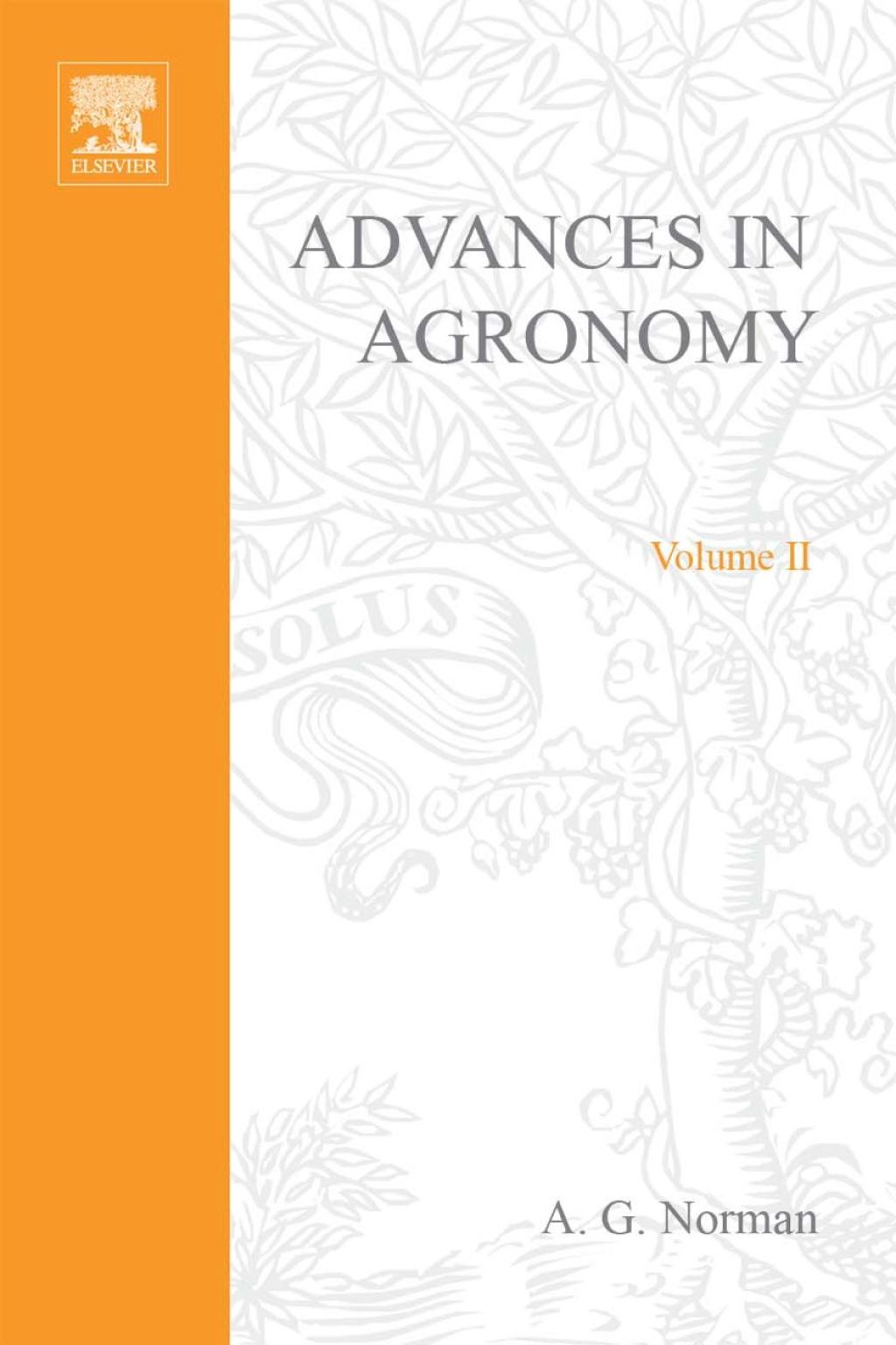 ADVANCES IN AGRONOMY VOLUME 2  â€“ PDF/EPUB Version Downloadable