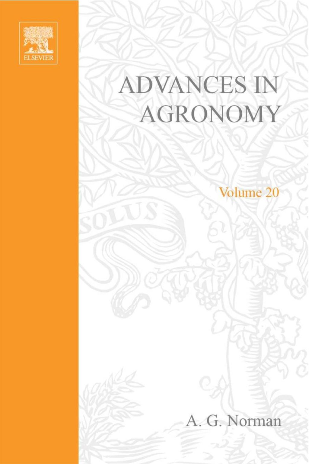 ADVANCES IN AGRONOMY VOLUME 20  â€“ PDF/EPUB Version Downloadable