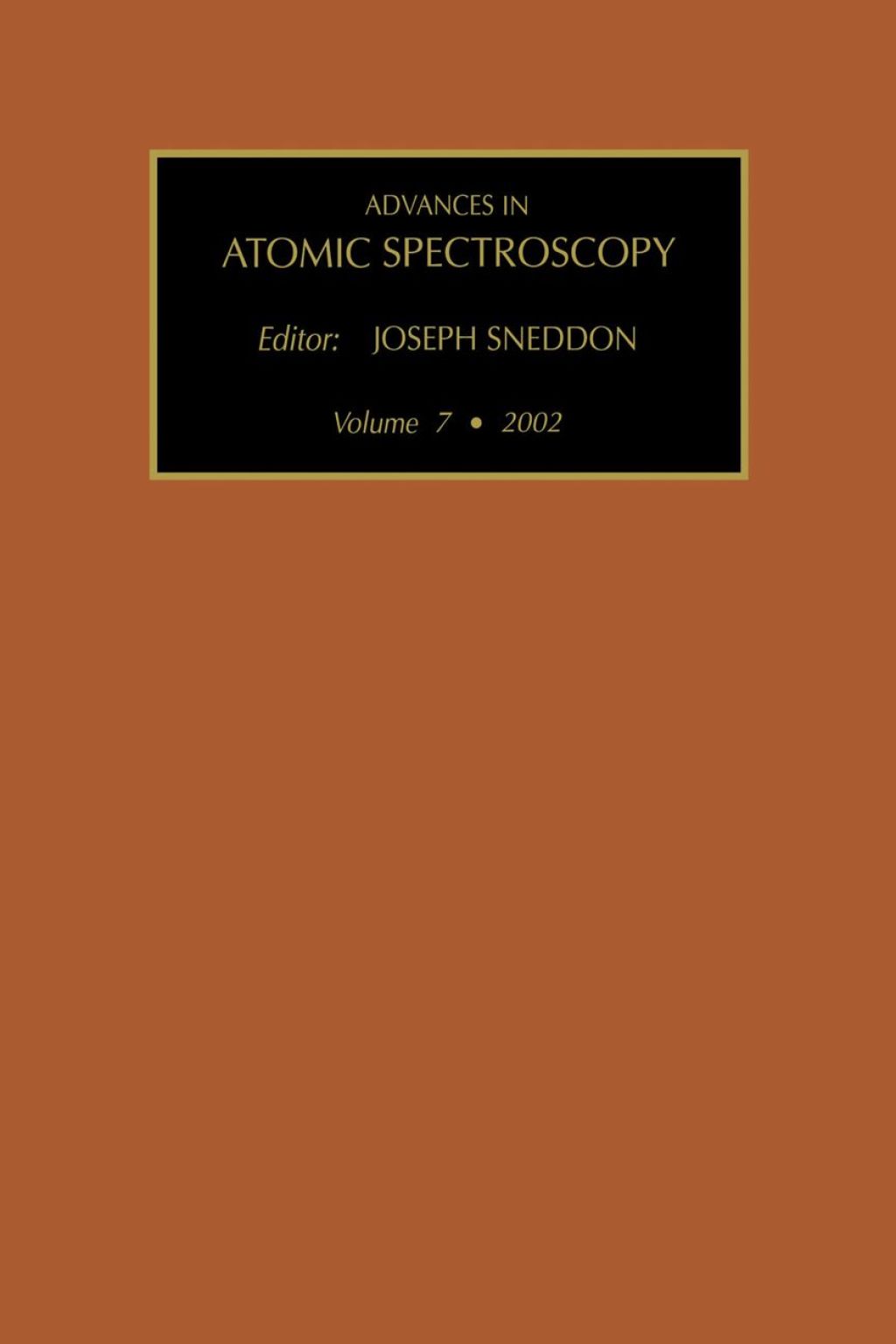 Advances in Atomic Spectroscopy (Vol. 7) â€“ PDF/EPUB Version Downloadable