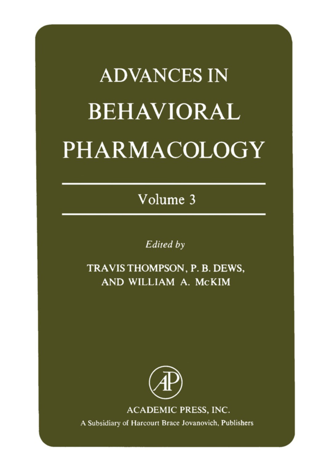Advances in Behavioral Pharmacology  â€“ PDF/EPUB Version Downloadable