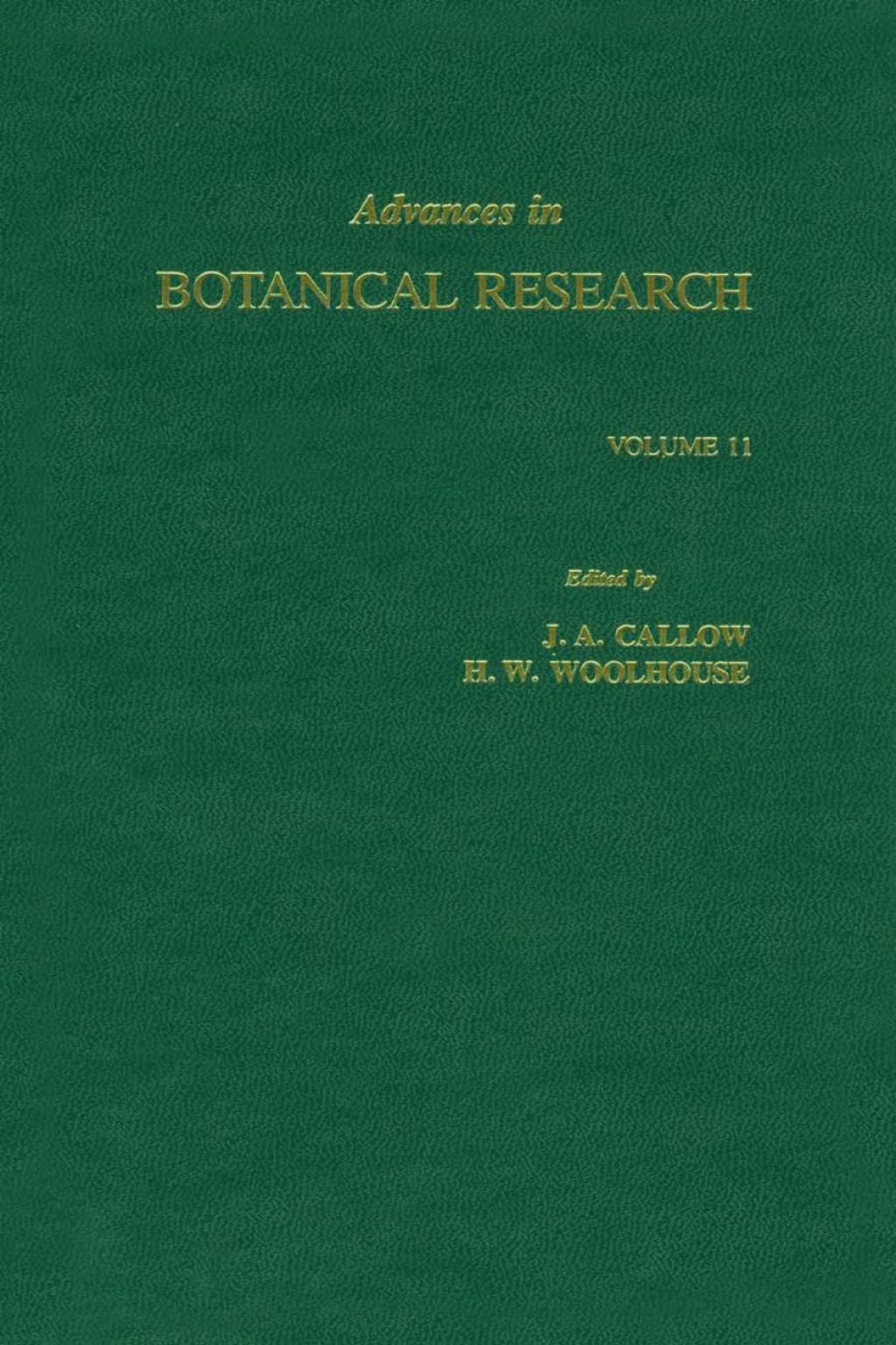 Advances in Botanical Research: Volume 11  â€“ PDF/EPUB Version Downloadable