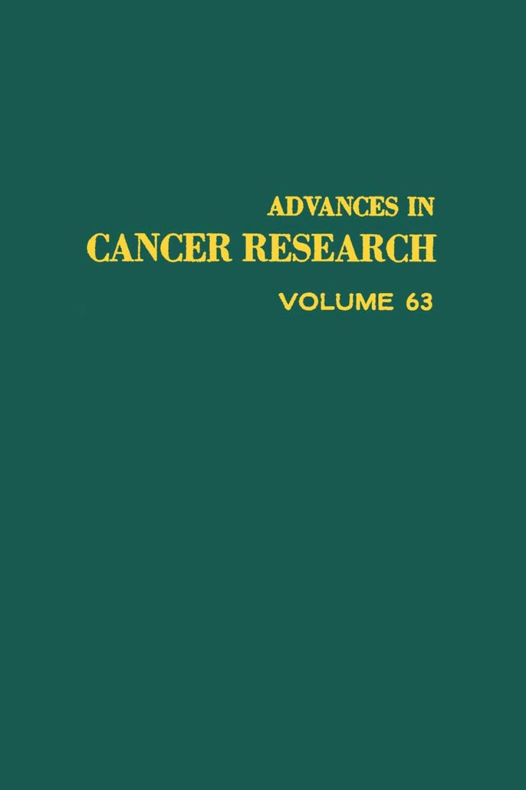 Advances in Cancer Research  â€“ PDF/EPUB Version Downloadable