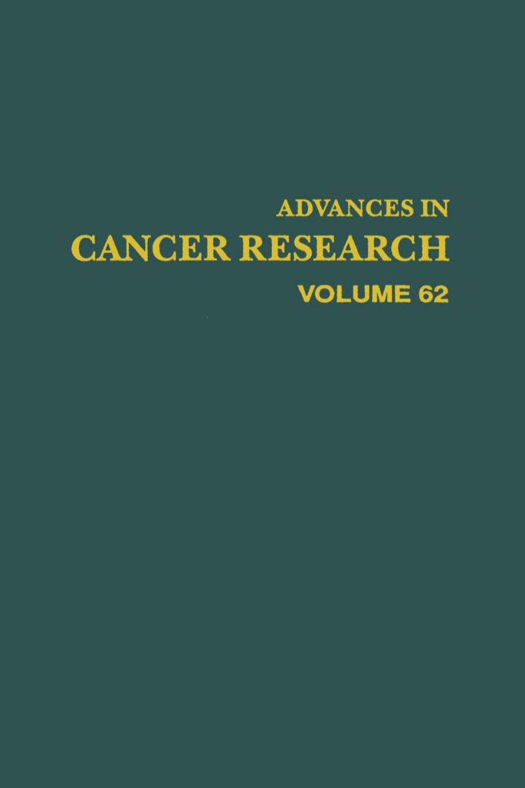 Advances in Cancer Research  â€“ PDF/EPUB Version Downloadable