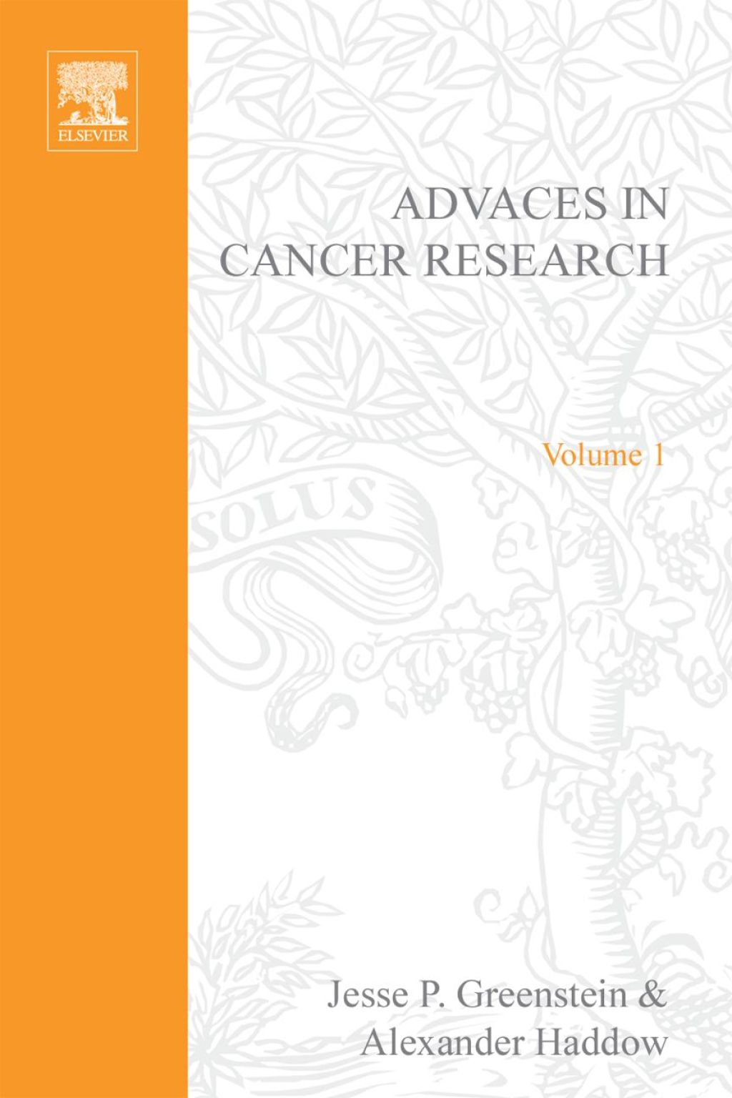 ADVANCES IN CANCER RESEARCH, VOLUME 1  â€“ PDF/EPUB Version Downloadable