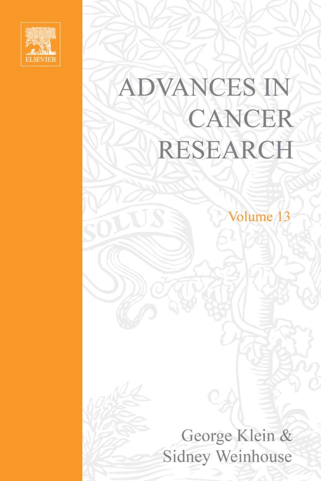 ADVANCES IN CANCER RESEARCH, VOLUME 13  â€“ PDF/EPUB Version Downloadable
