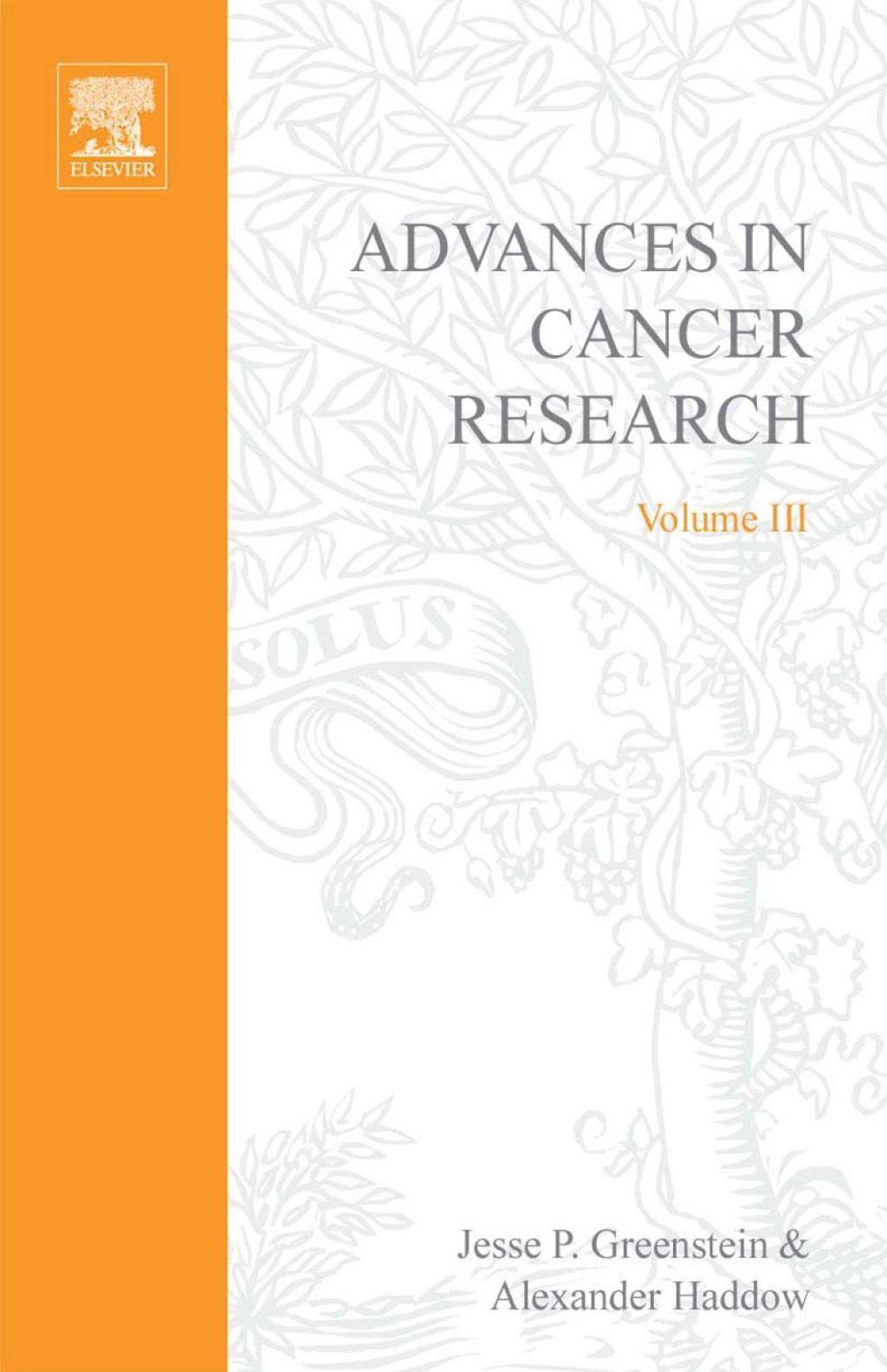 ADVANCES IN CANCER RESEARCH, VOLUME 3  â€“ PDF/EPUB Version Downloadable