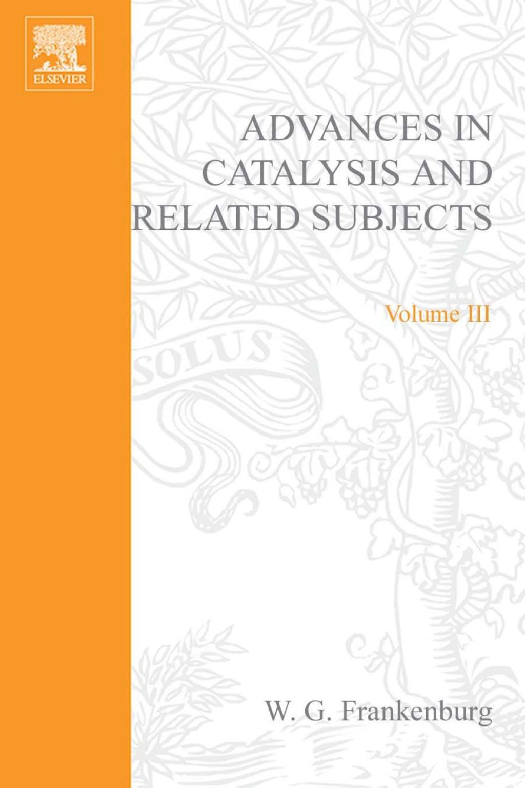 ADVANCES IN CATALYSIS VOLUME 3  â€“ PDF/EPUB Version Downloadable