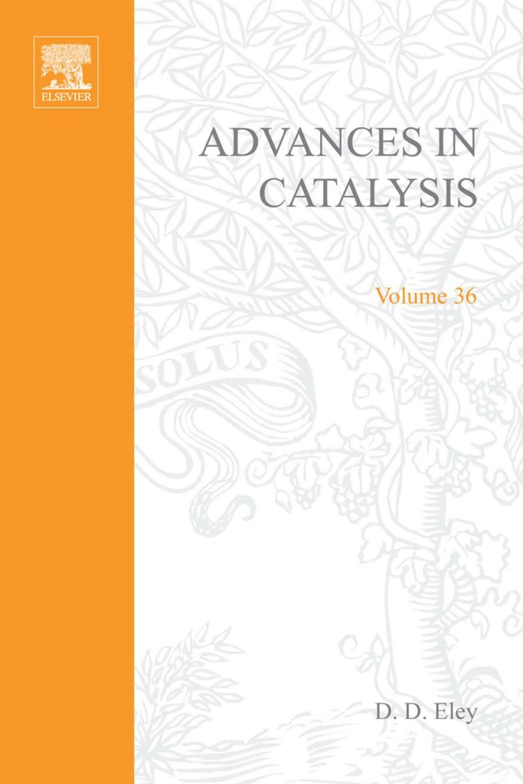 ADVANCES IN CATALYSIS VOLUME 36  â€“ PDF/EPUB Version Downloadable